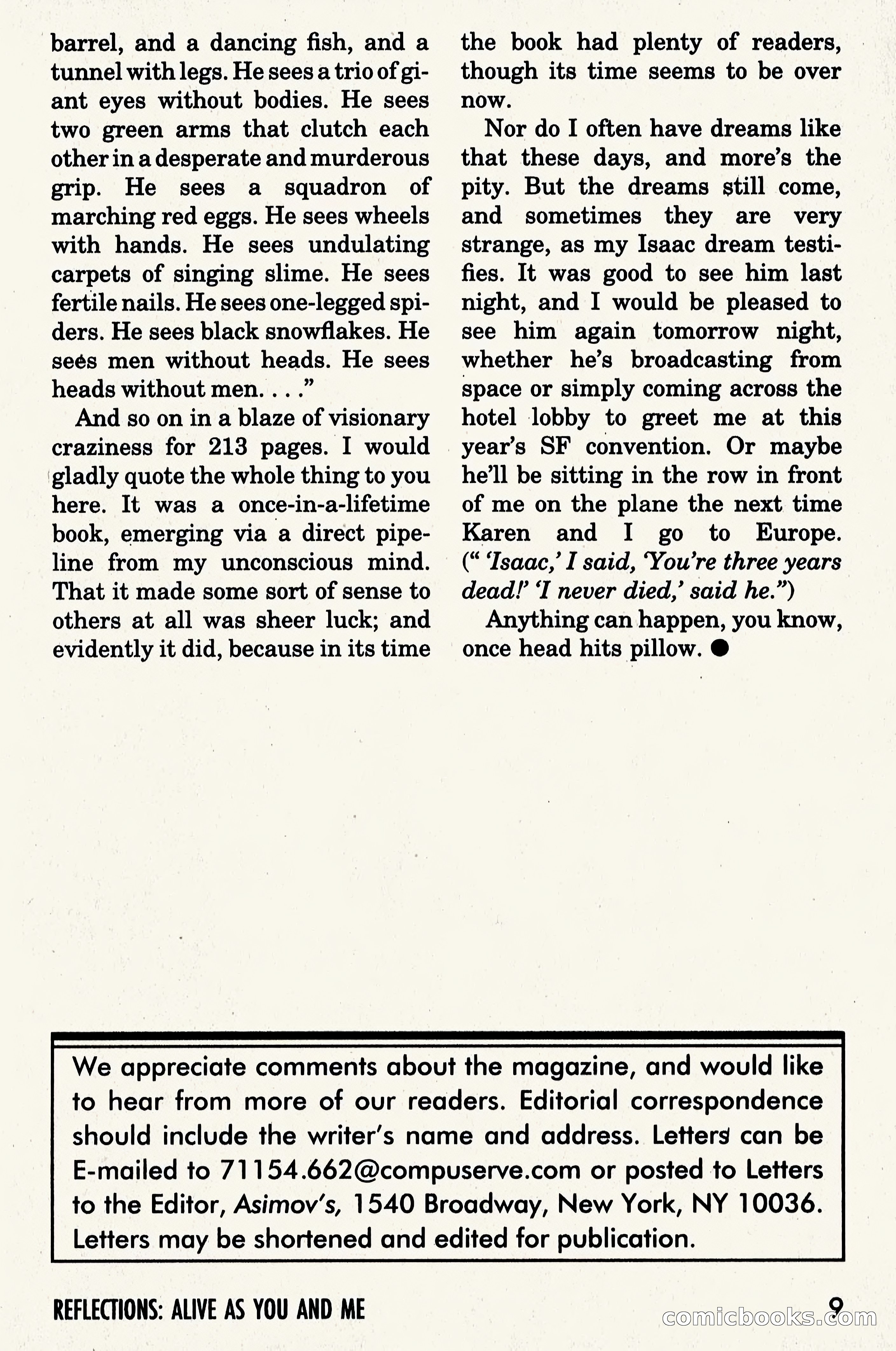 Asimov's Science Fiction, June 1995 — page 11 of 180