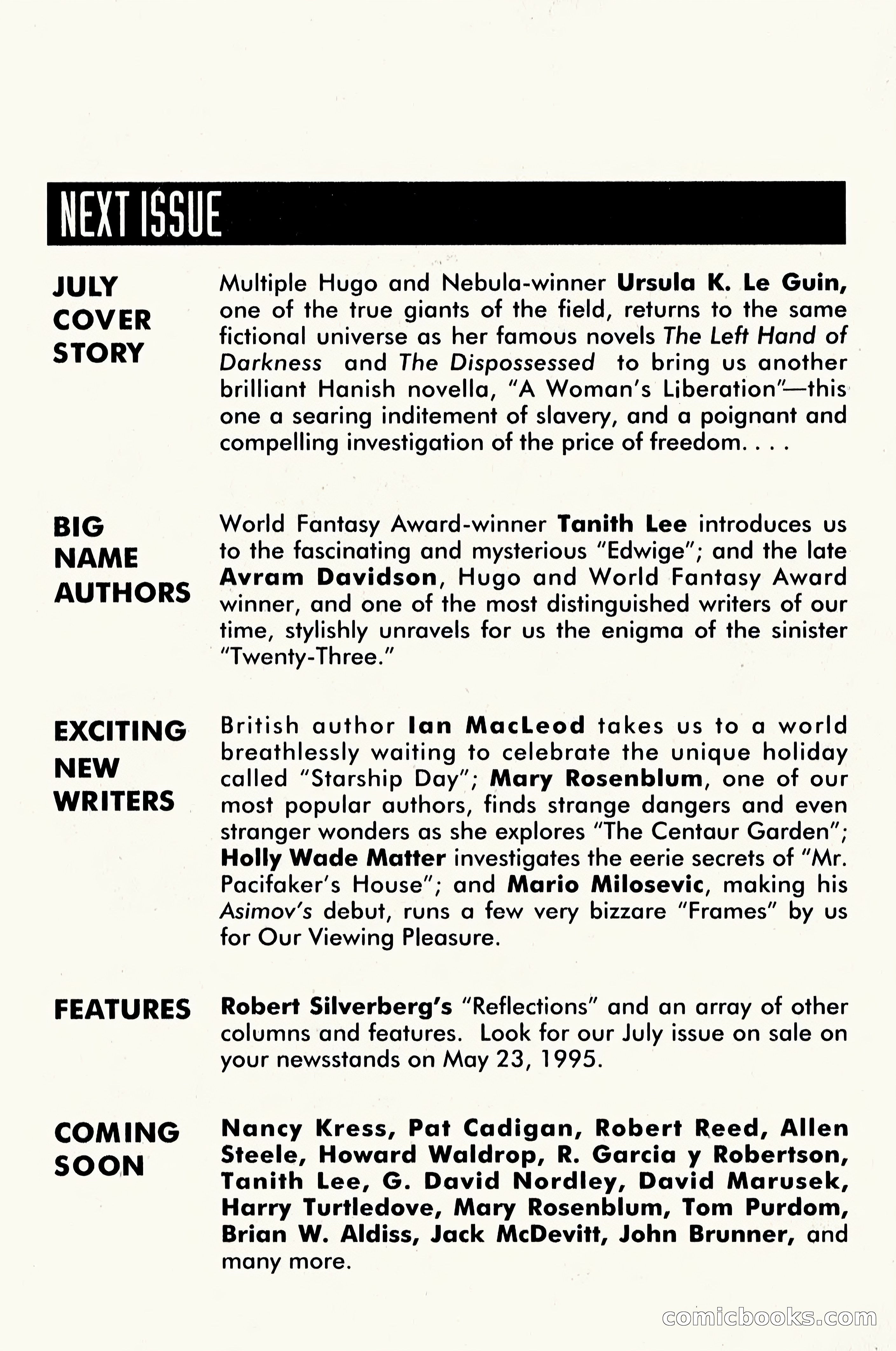 Asimov's Science Fiction, June 1995 — page 103 of 180