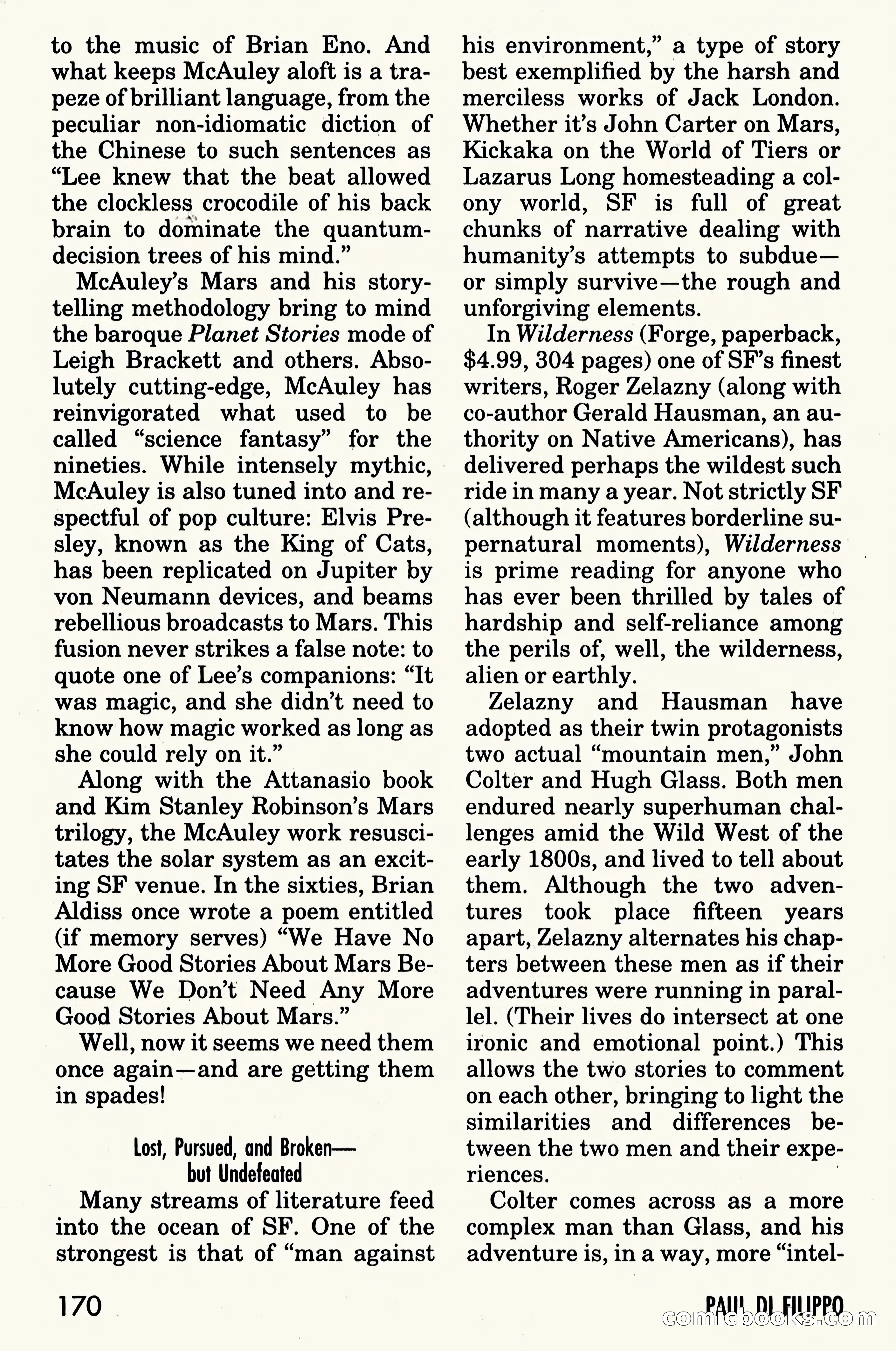 Asimov's Science Fiction, June 1995 — page 172 of 180