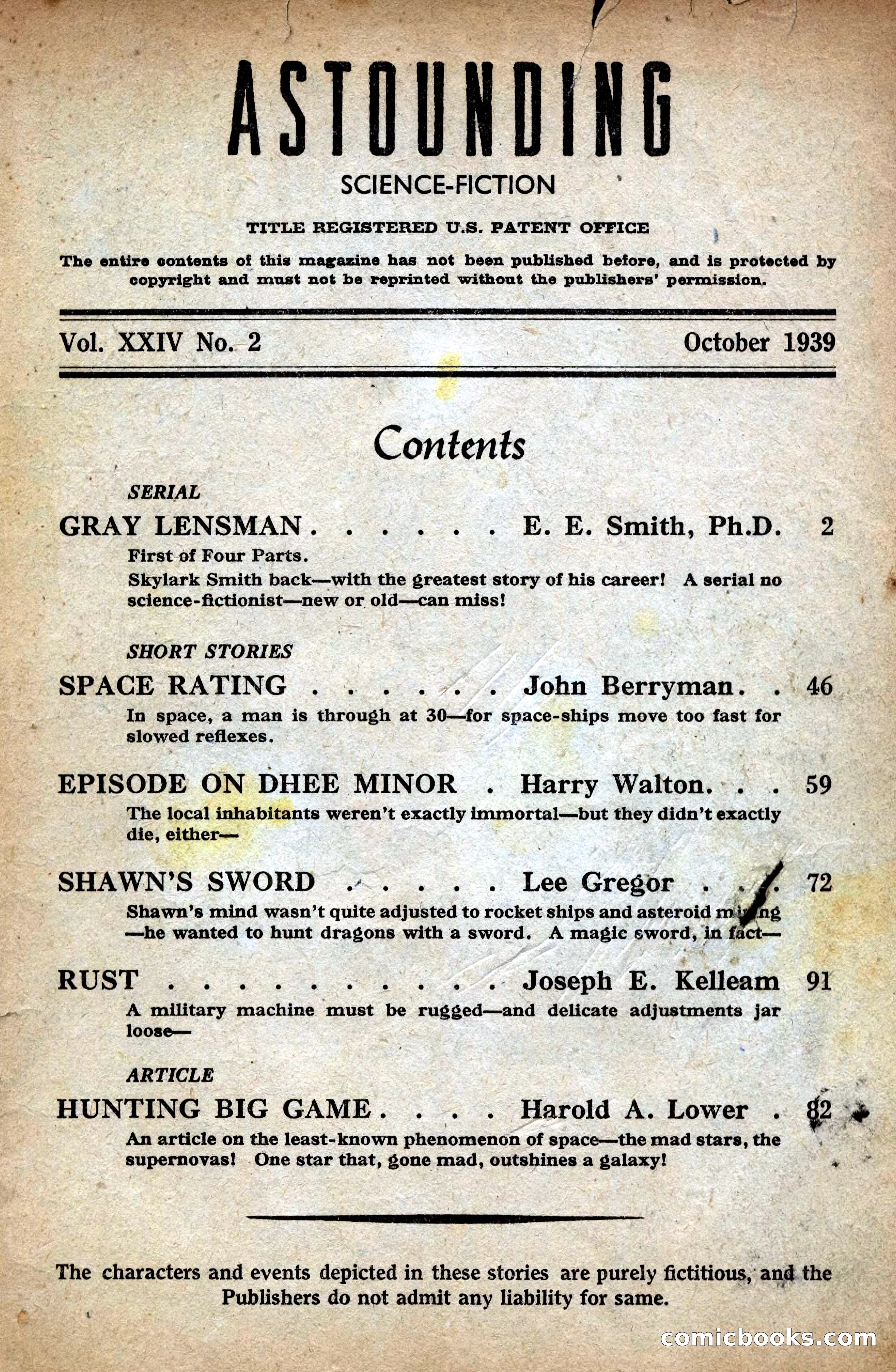 Astounding Science-Fiction, Vol. XXIV No. 2 — page 1 of 98