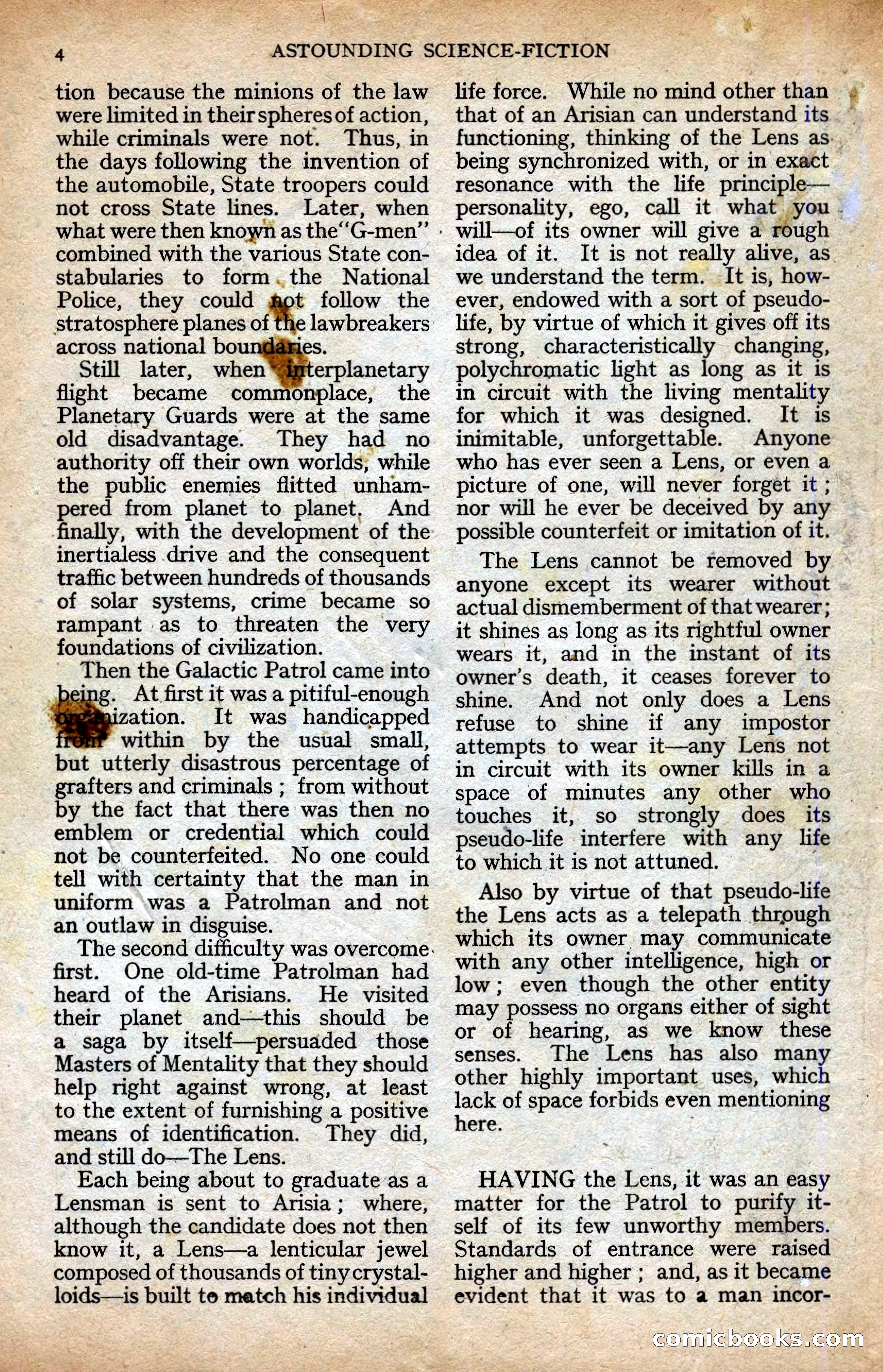 Astounding Science-Fiction, Vol. XXIV No. 2 — page 4 of 98