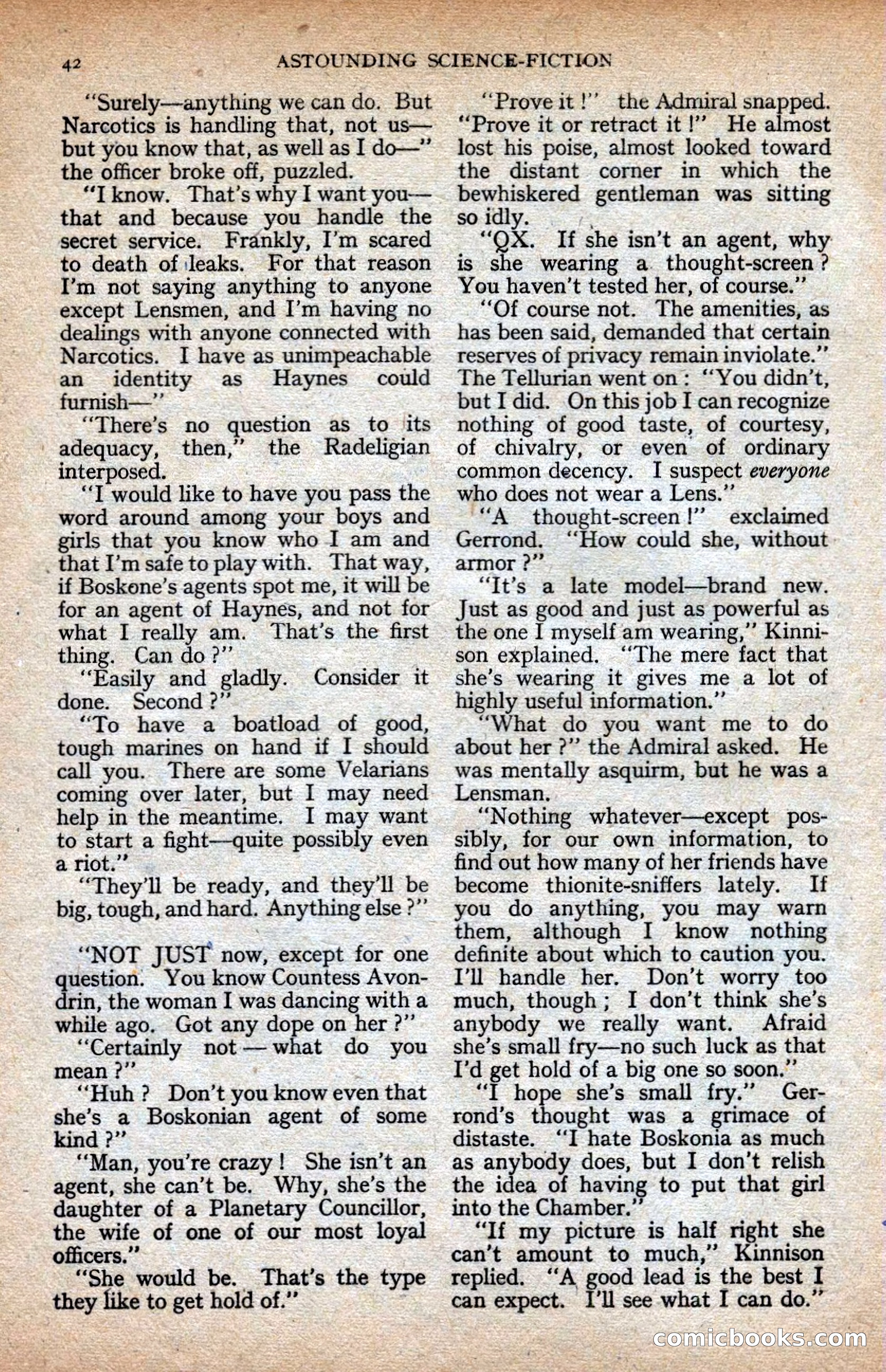 Astounding Science-Fiction, Vol. XXIV No. 2 — page 42 of 98