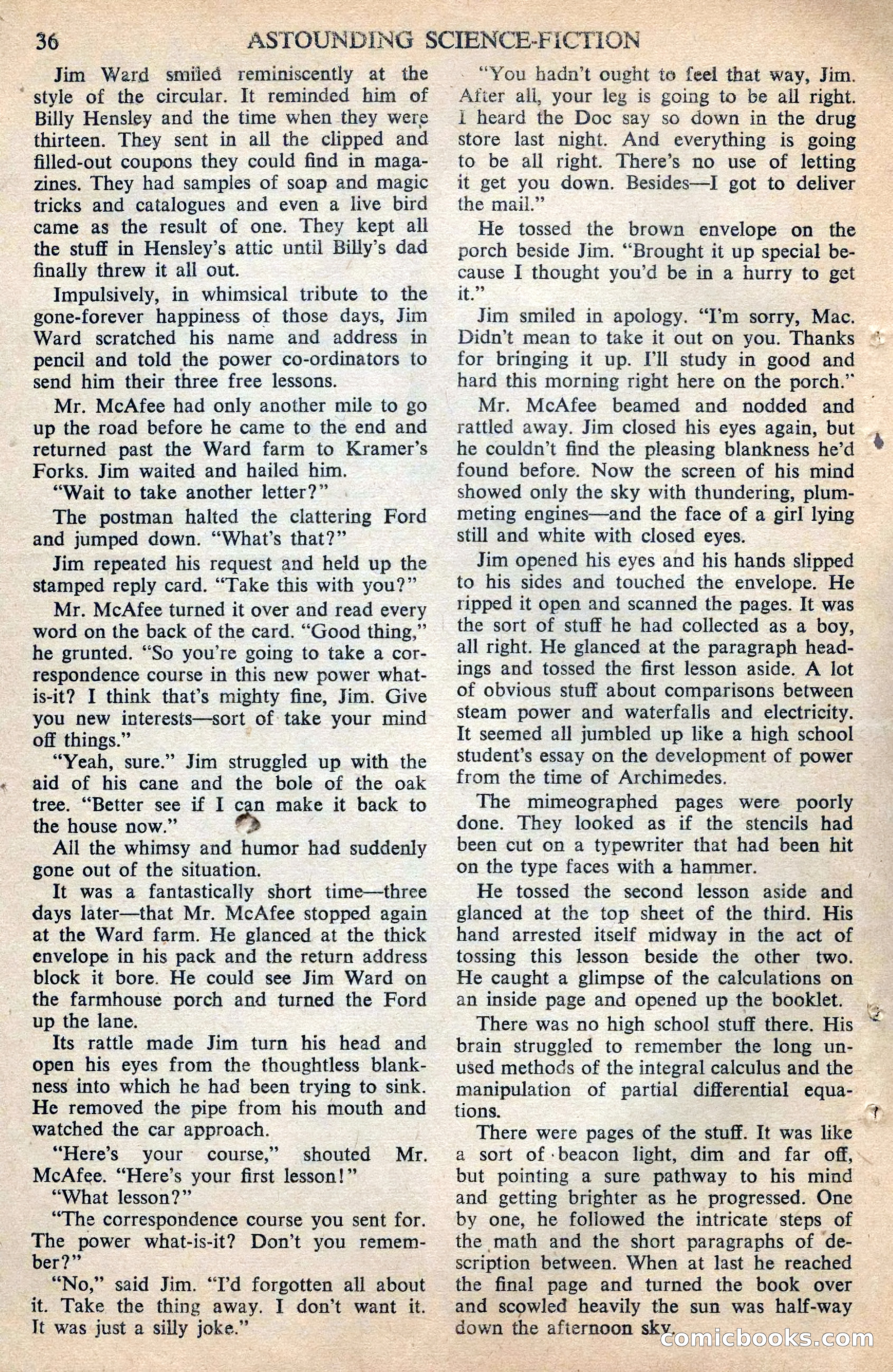 Astounding Science Fiction (British Edition) — page 38 of 68