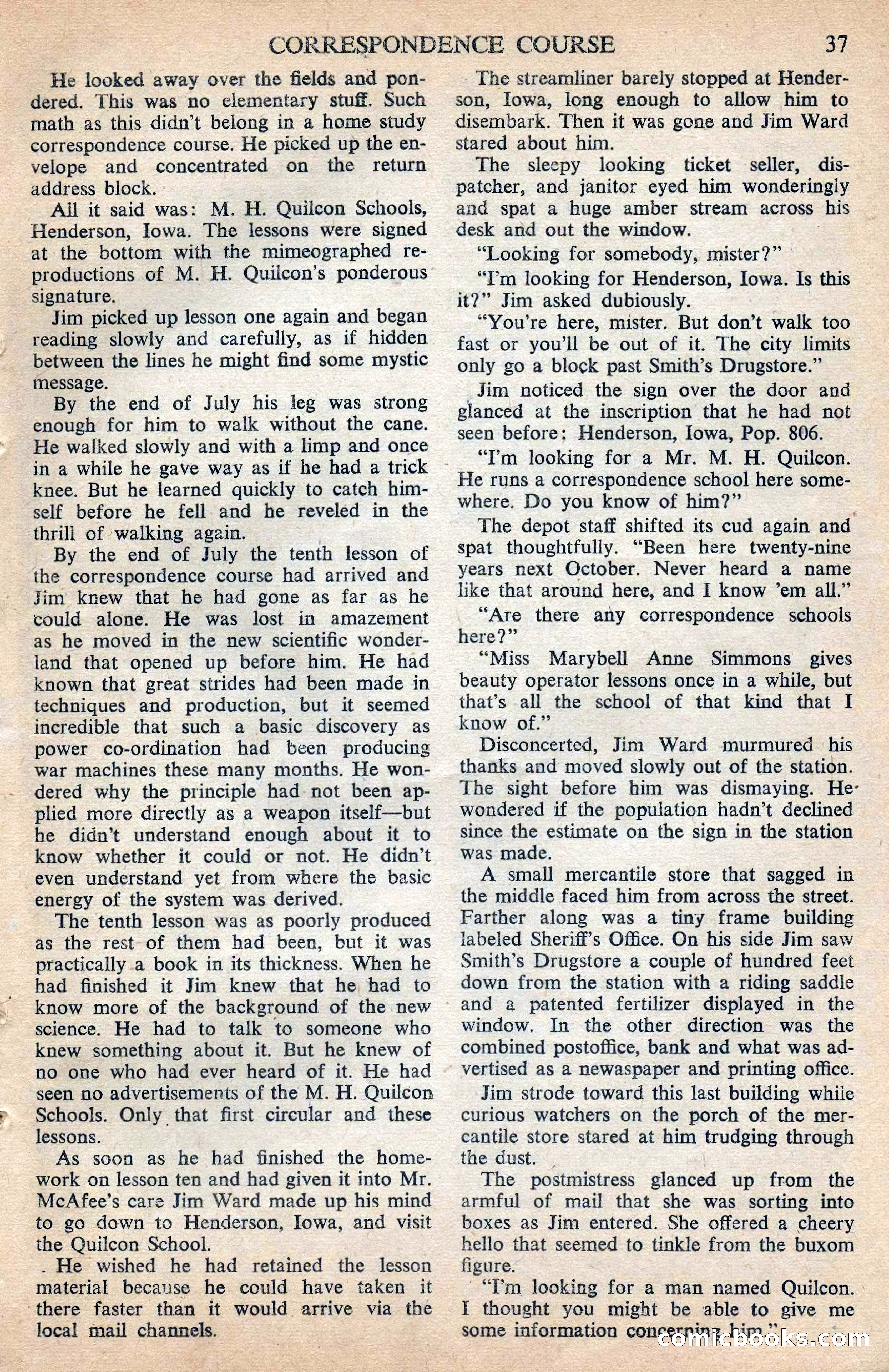 Astounding Science Fiction (British Edition) — page 39 of 68