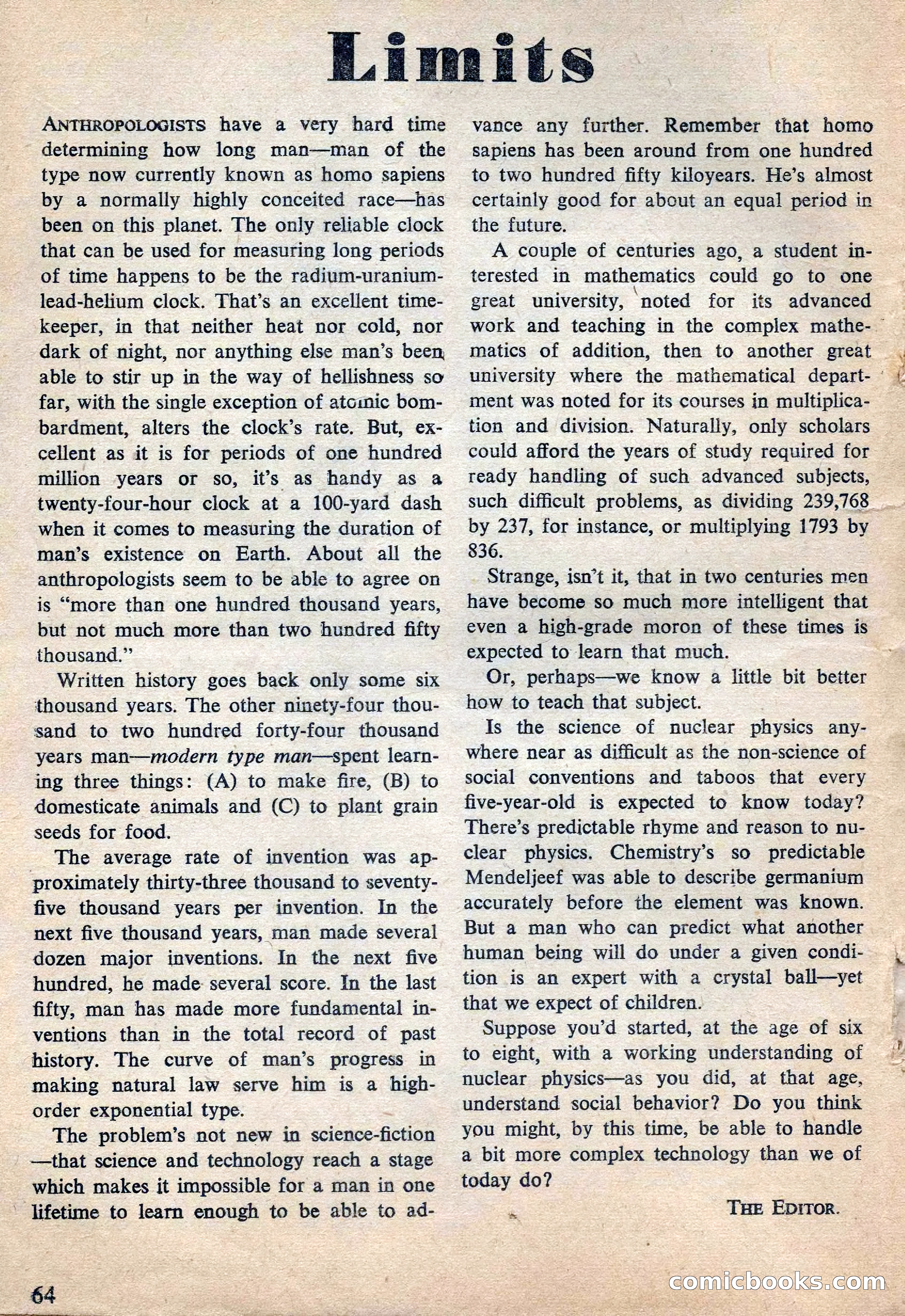 Astounding Science Fiction (British Edition) — page 66 of 68