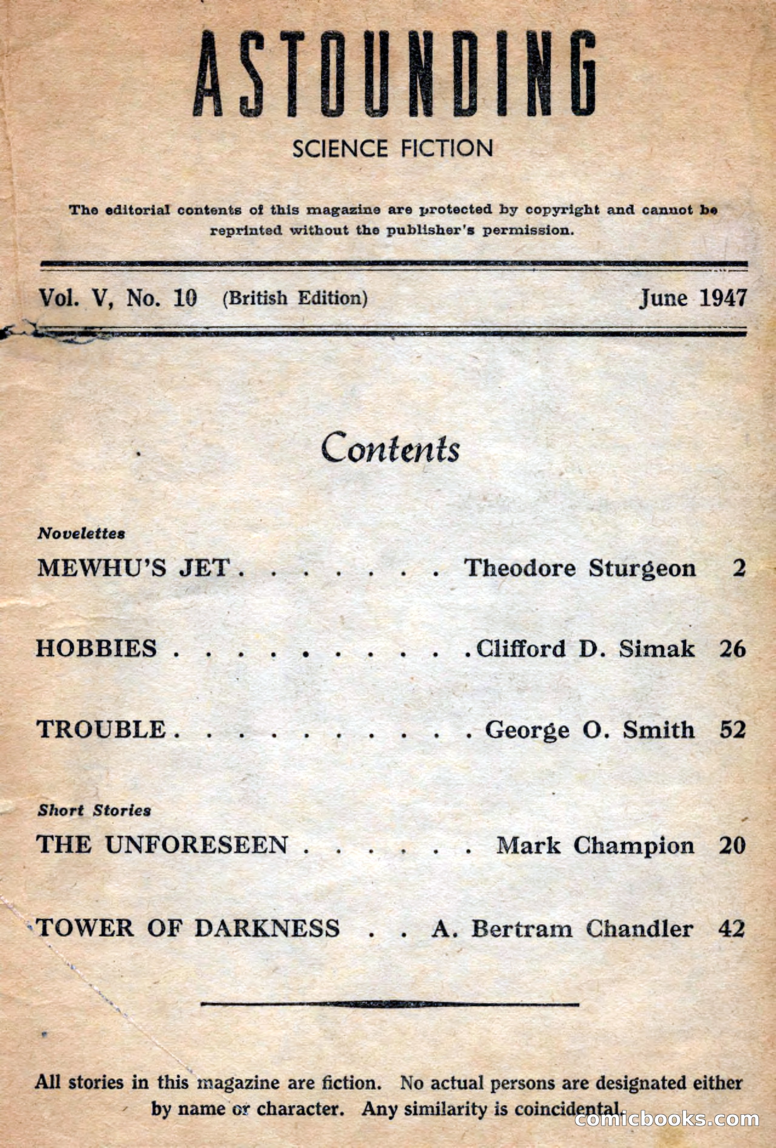 Astounding Science Fiction, June 1947 — page 3 of 68