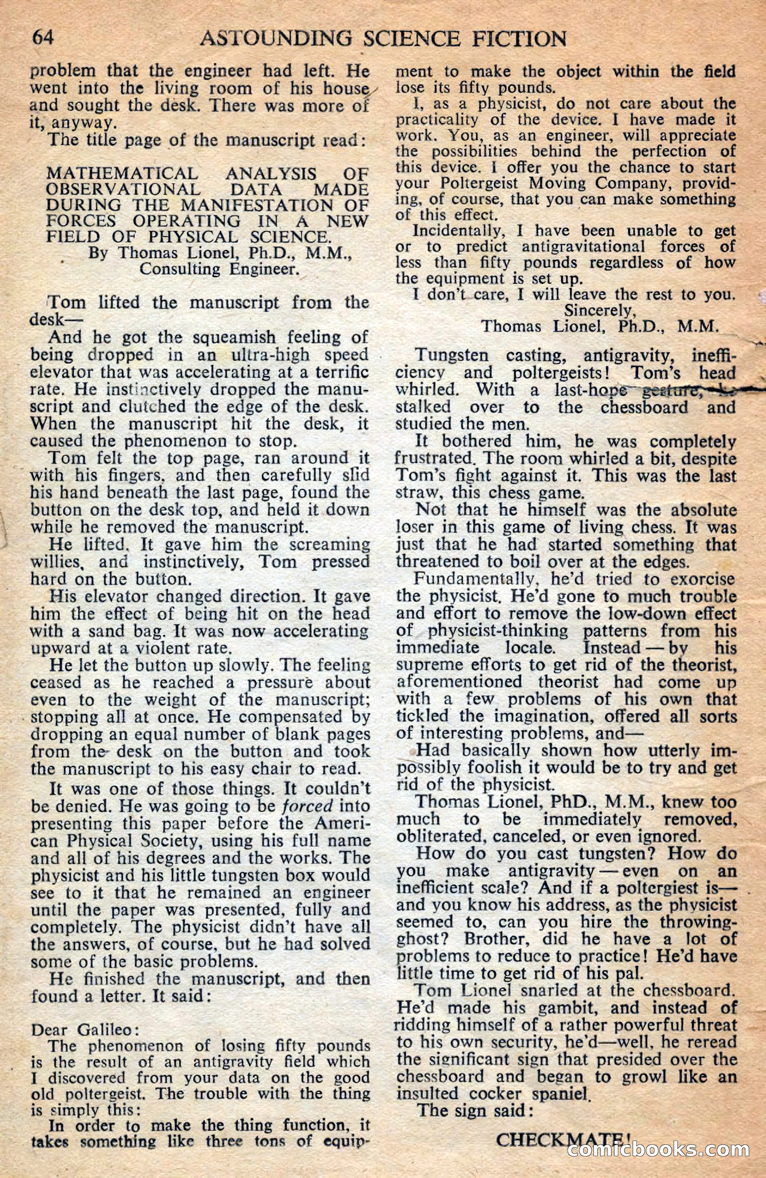 Astounding Science Fiction, June 1947 — page 66 of 68