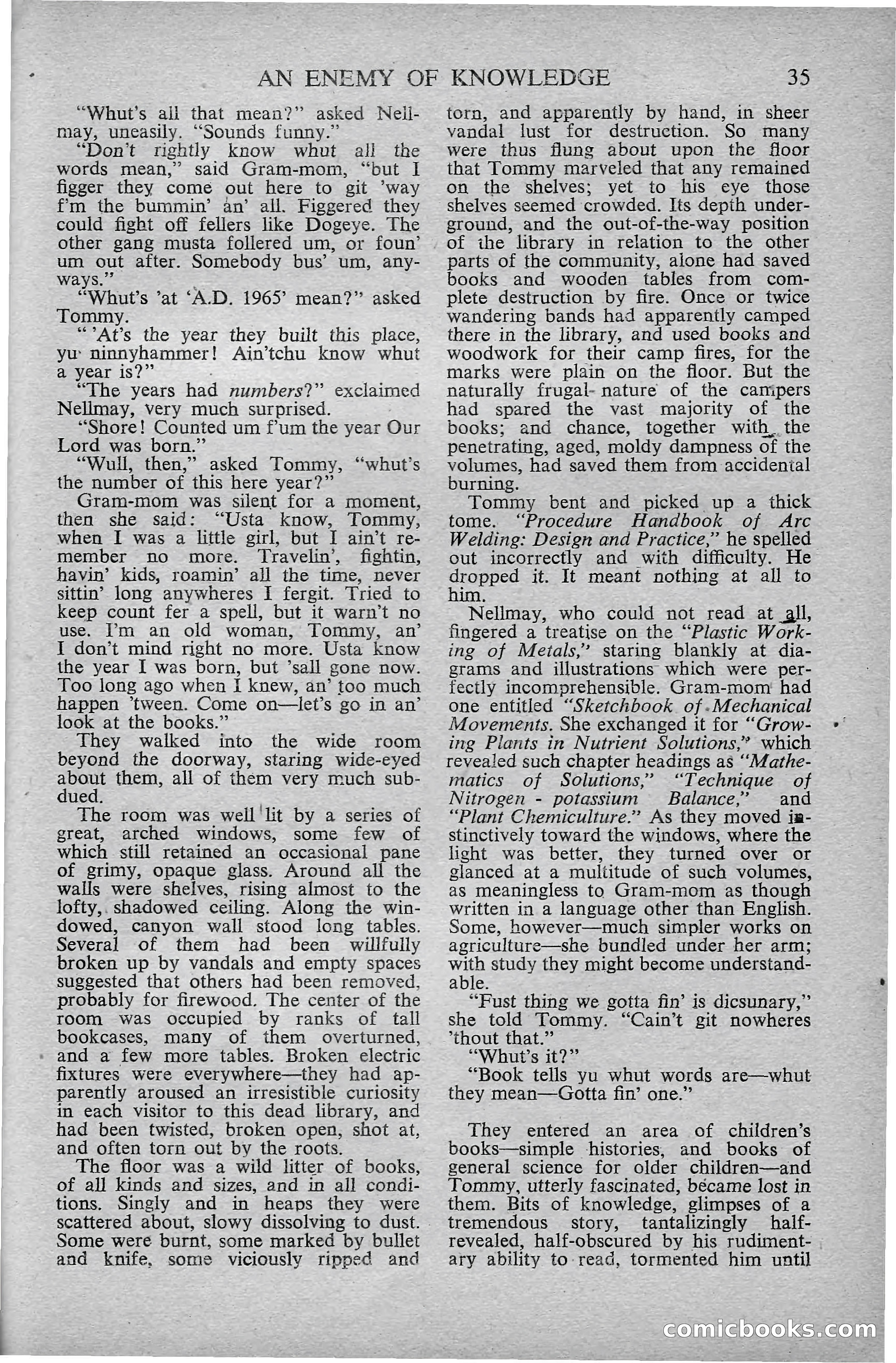 Astounding Science Fiction, October 1947 — page 37 of 68