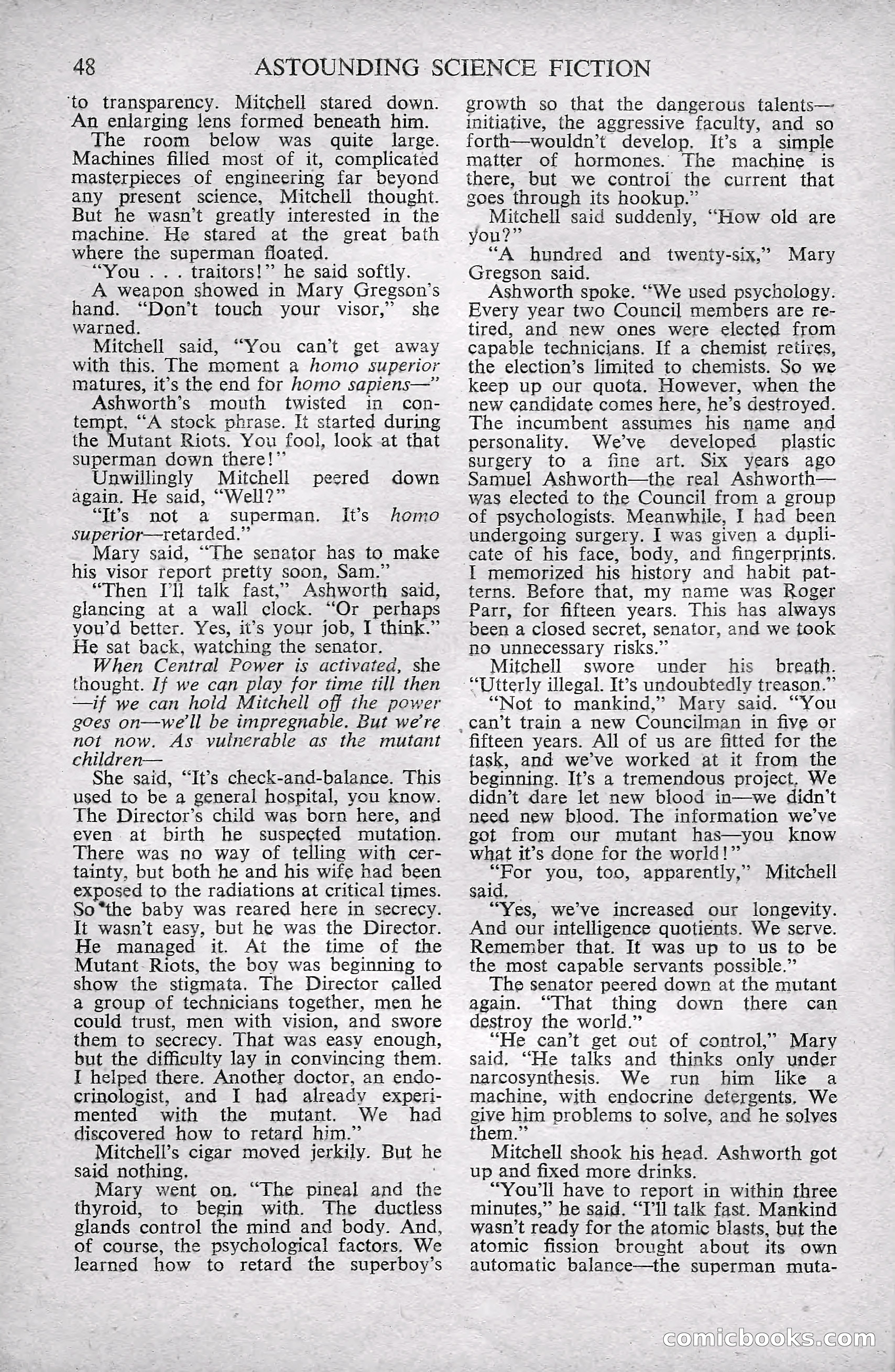 Astounding Science Fiction, October 1947 — page 50 of 68