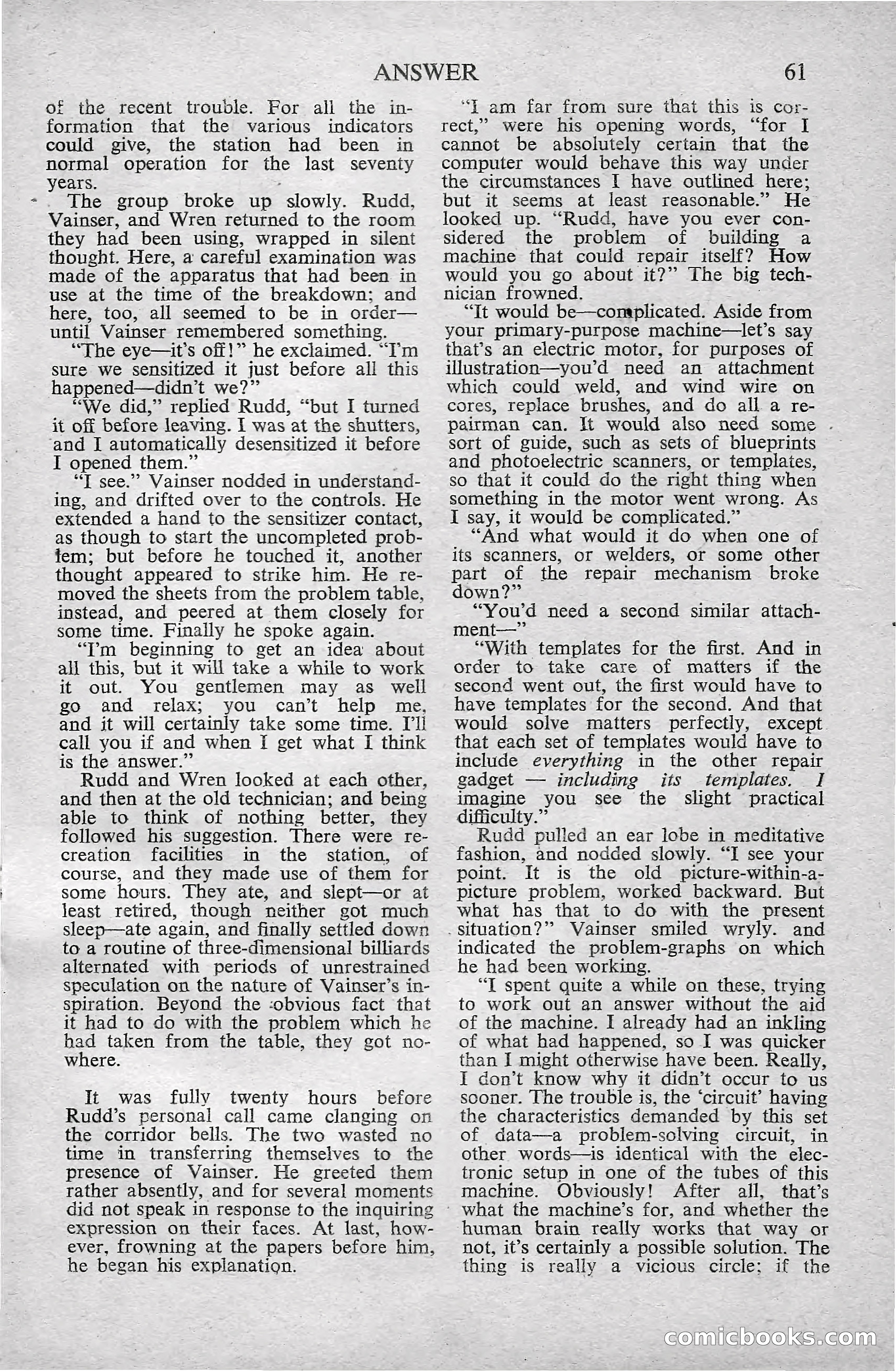 Astounding Science Fiction, October 1947 — page 63 of 68