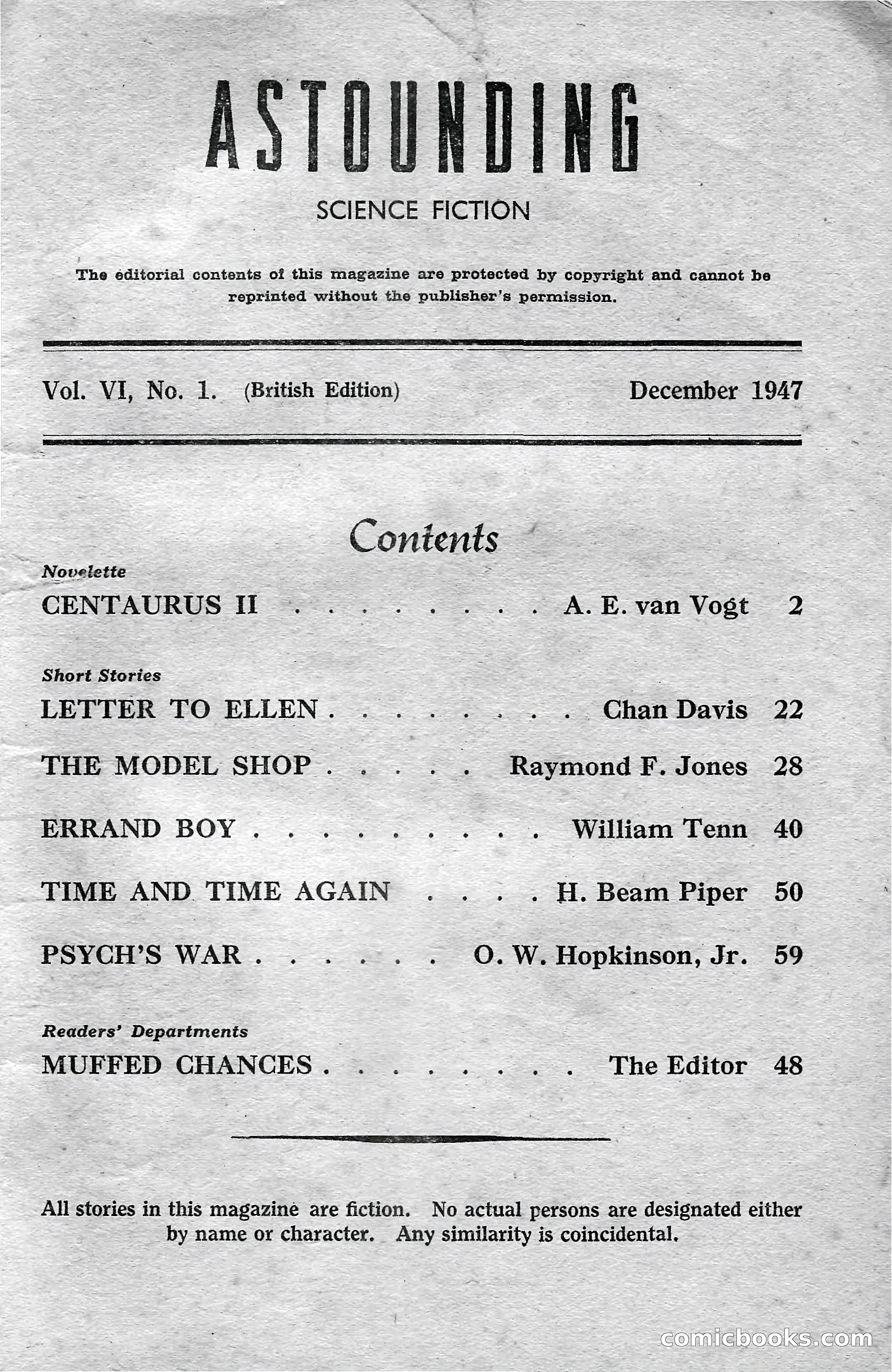 Astounding Science Fiction (British Edition) — page 3 of 68