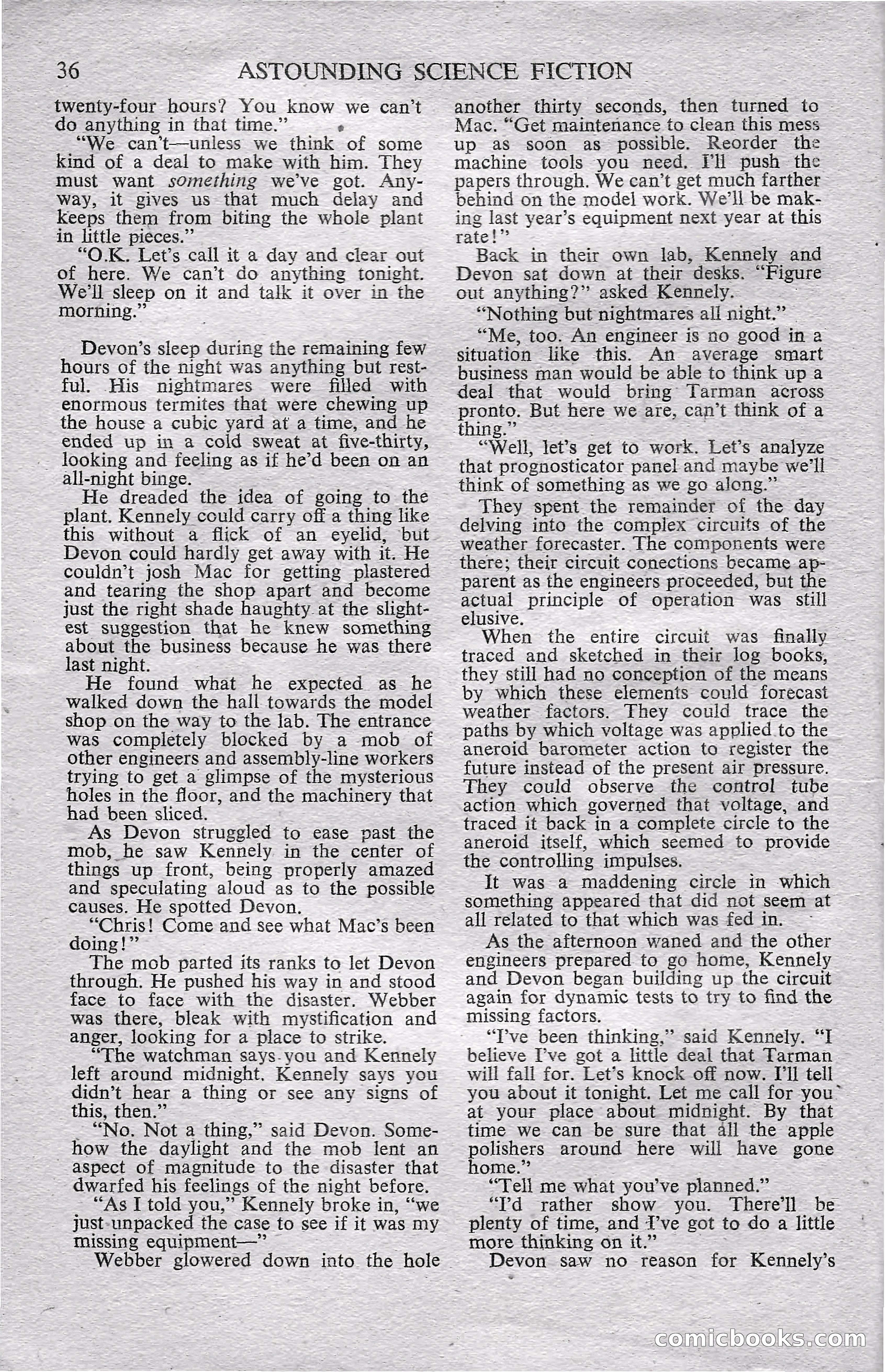 Astounding Science Fiction (British Edition) — page 38 of 68