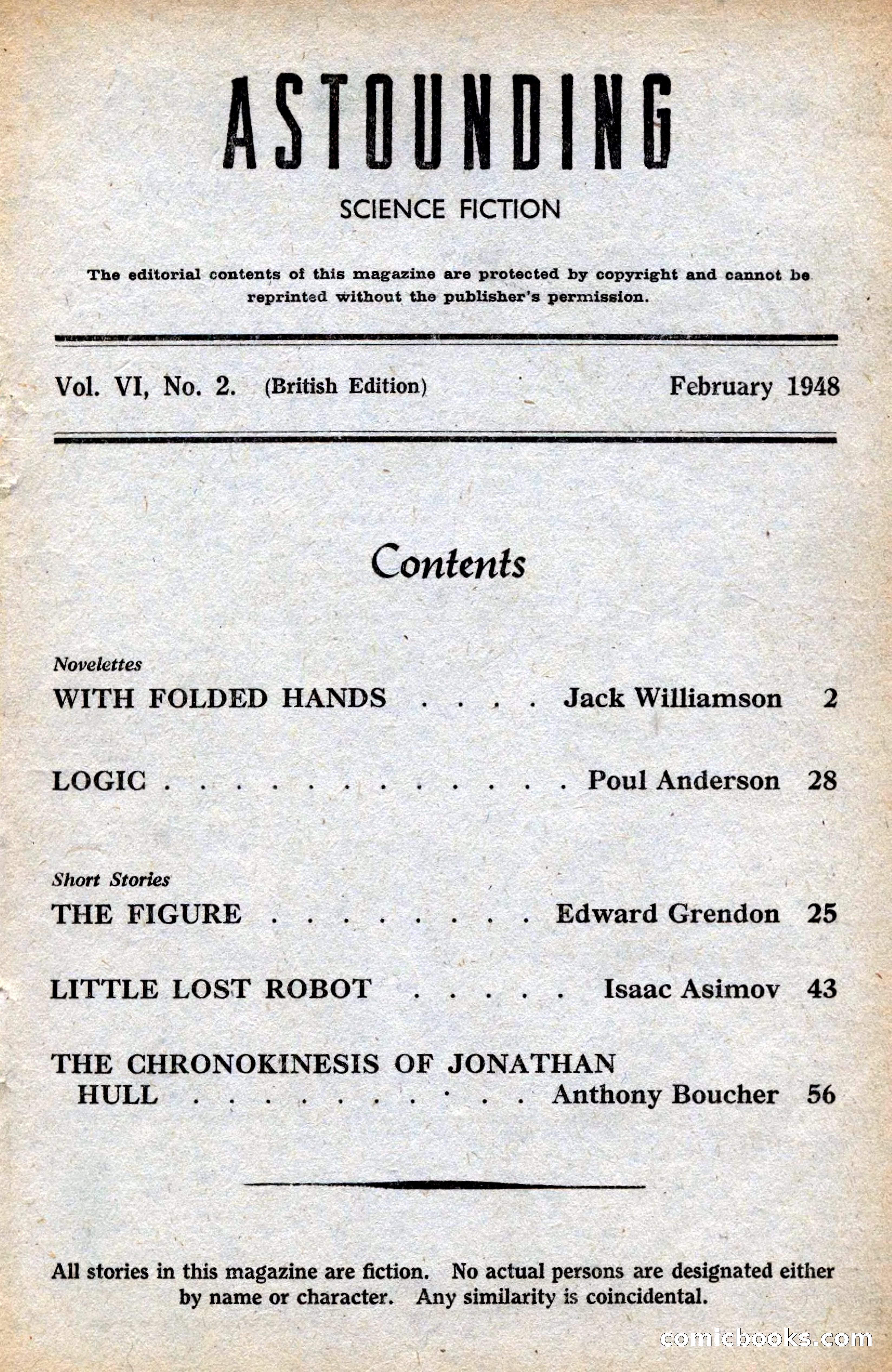 Astounding British Edition, Vol. 6, No. 2 — page 3 of 68