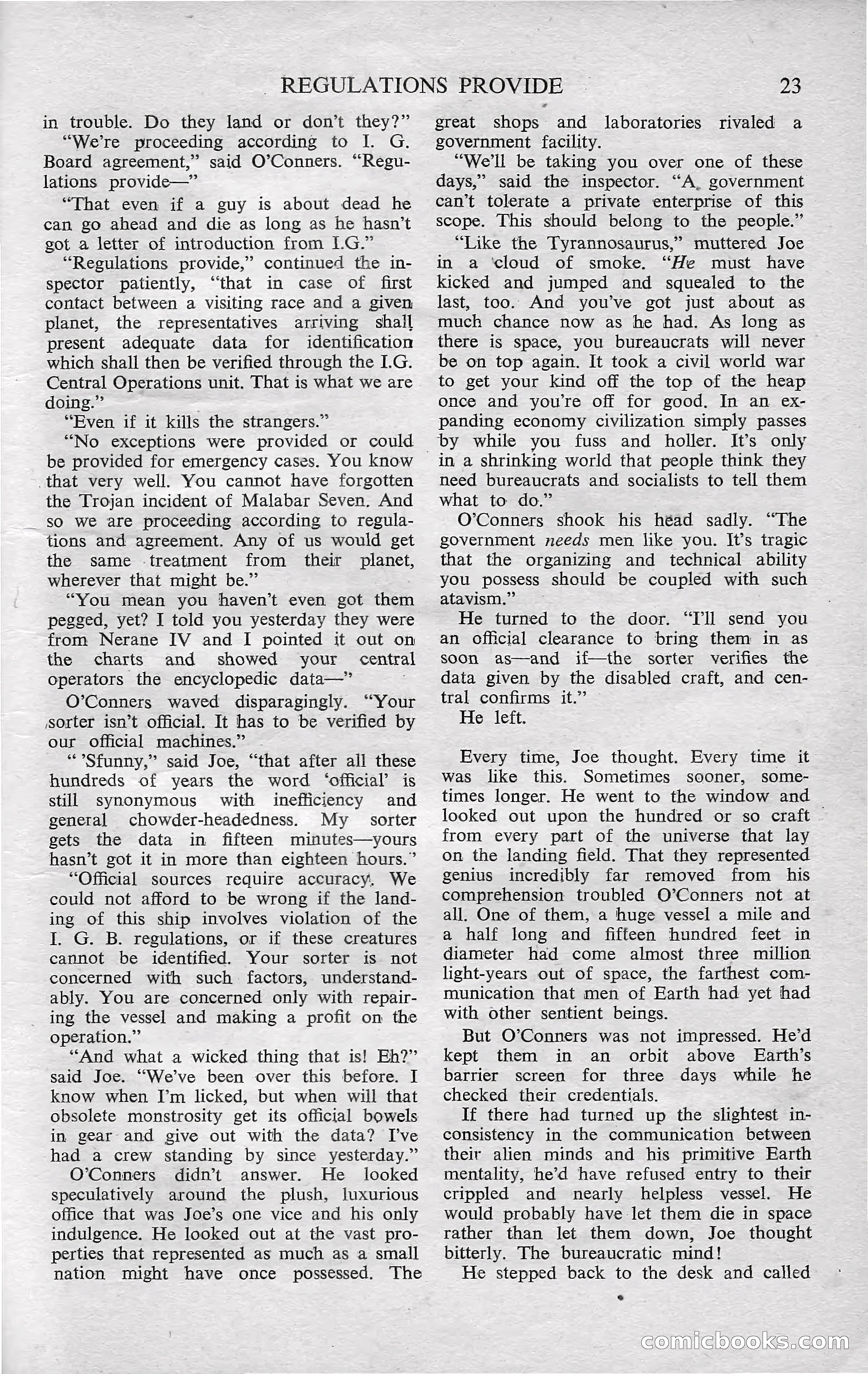 Astounding Science Fiction, October 1950 — page 25 of 68