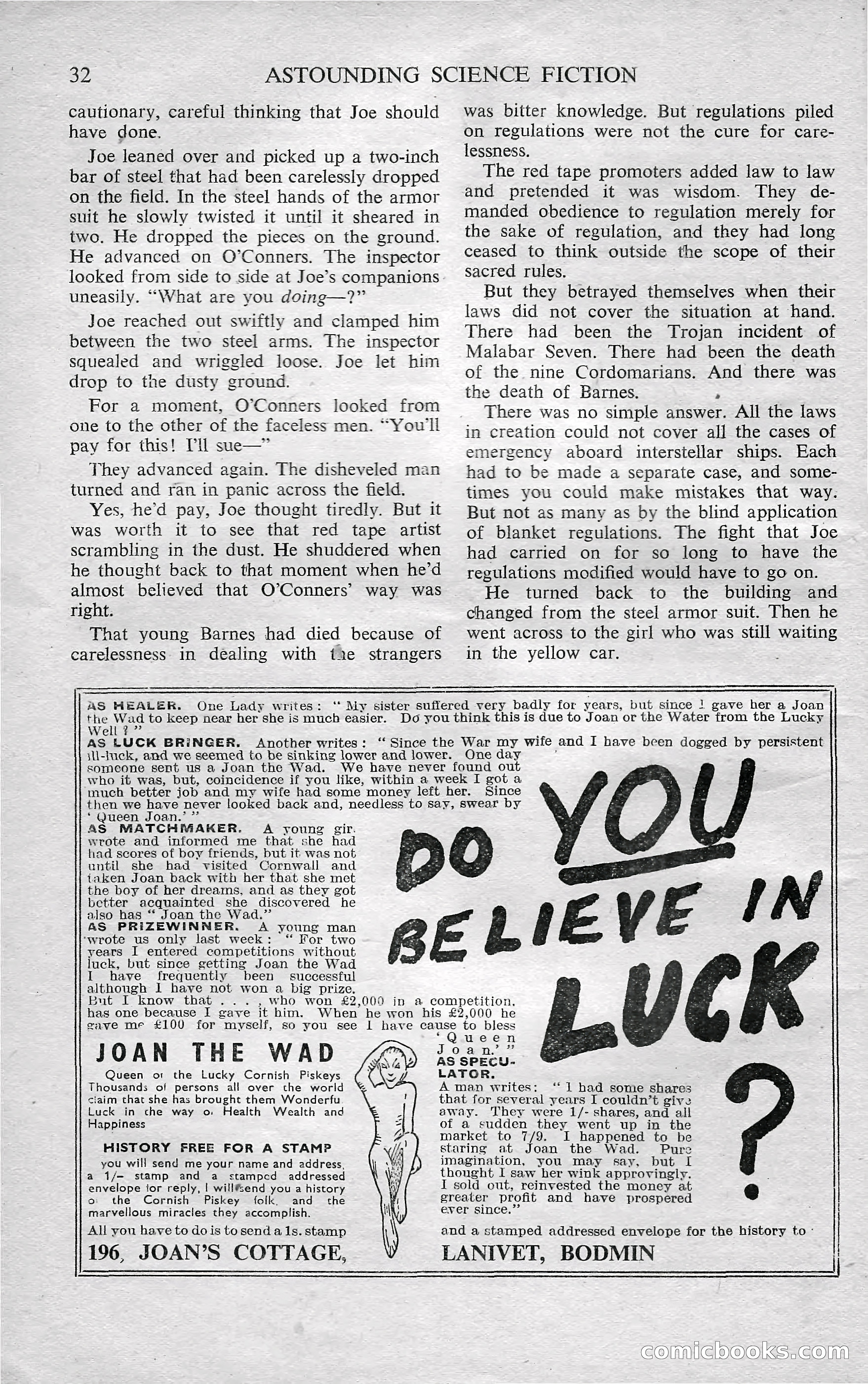 Astounding Science Fiction, October 1950 — page 34 of 68