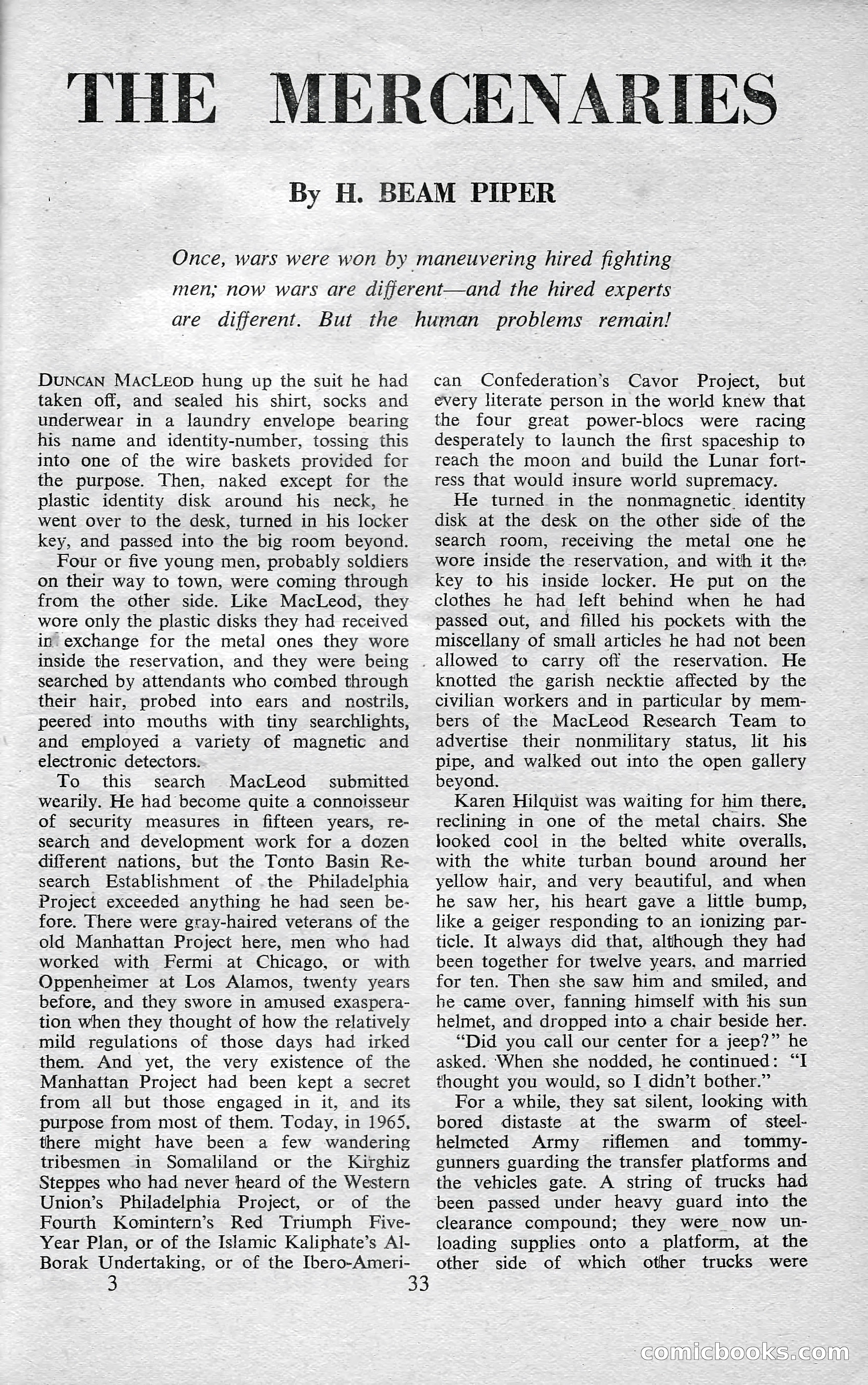 Astounding Science Fiction, October 1950 — page 35 of 68