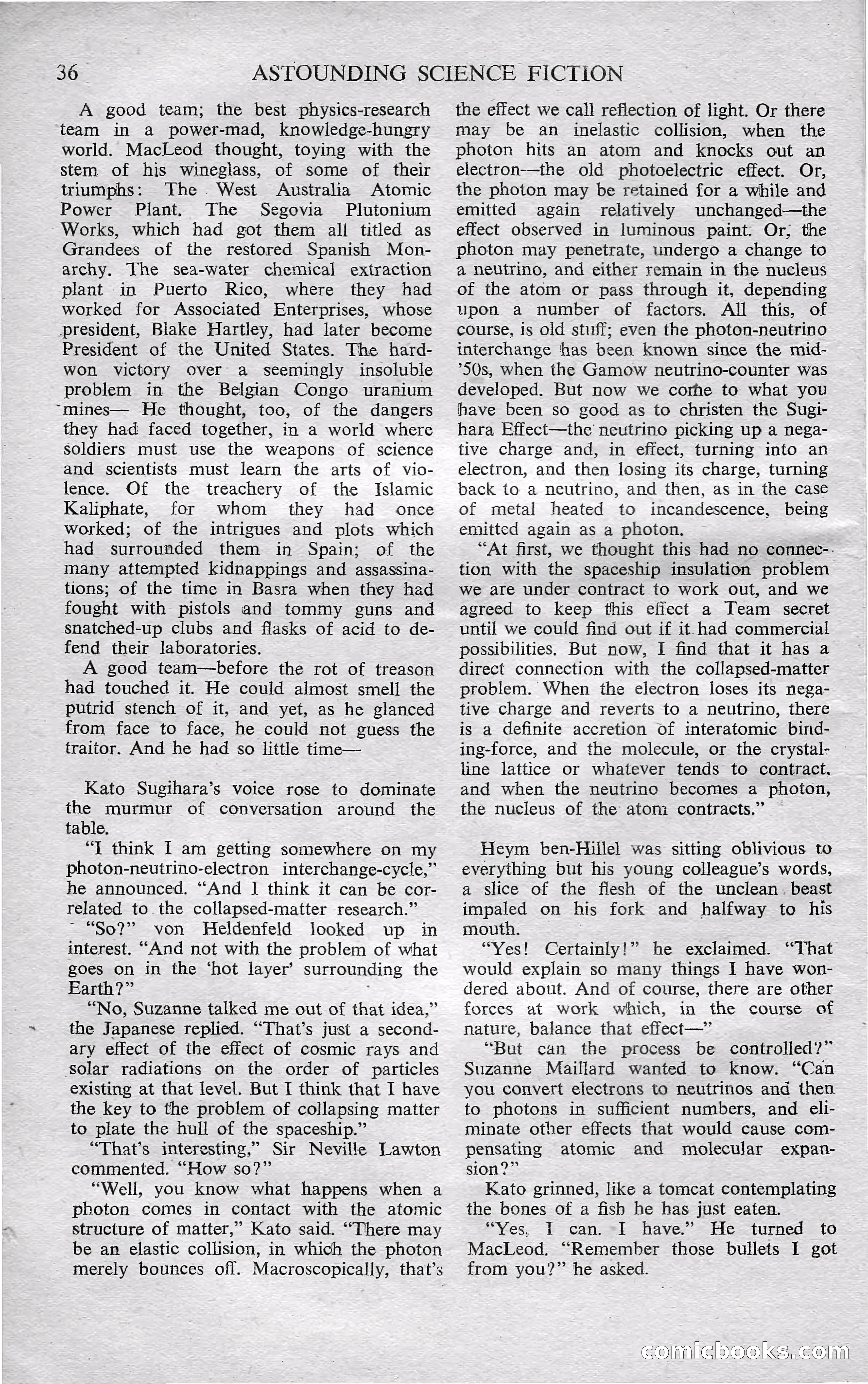 Astounding Science Fiction, October 1950 — page 38 of 68