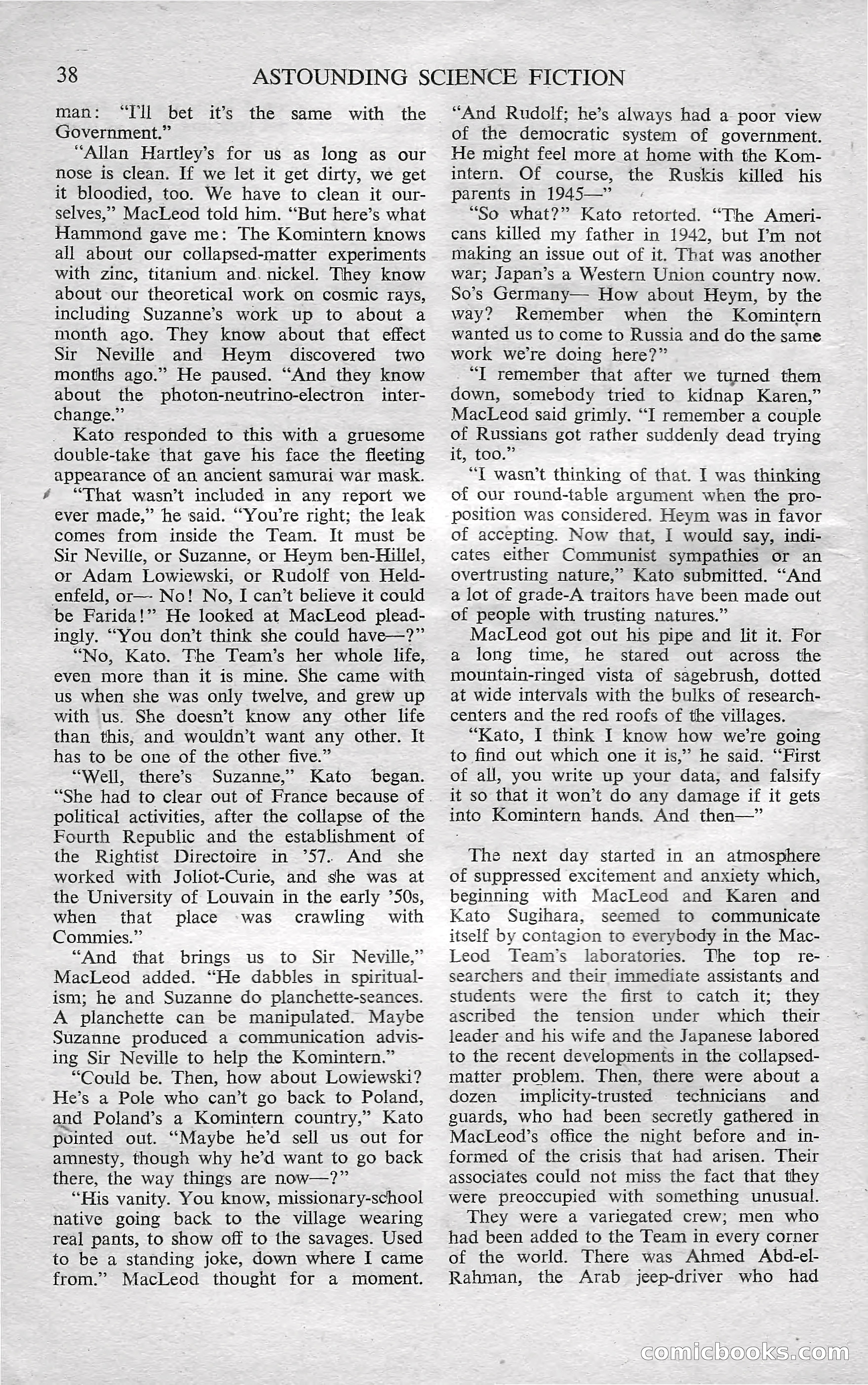 Astounding Science Fiction, October 1950 — page 40 of 68