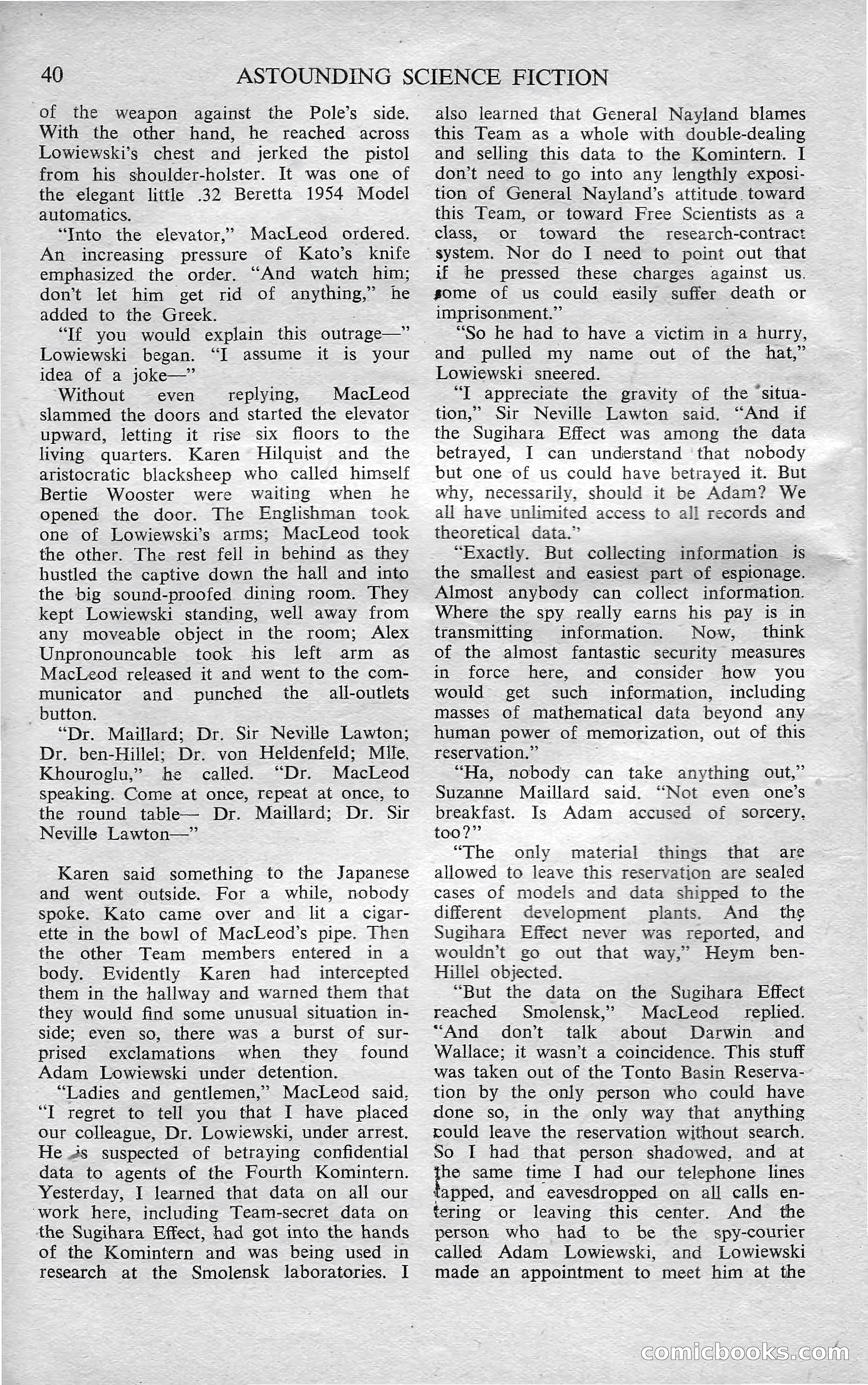Astounding Science Fiction, October 1950 — page 42 of 68