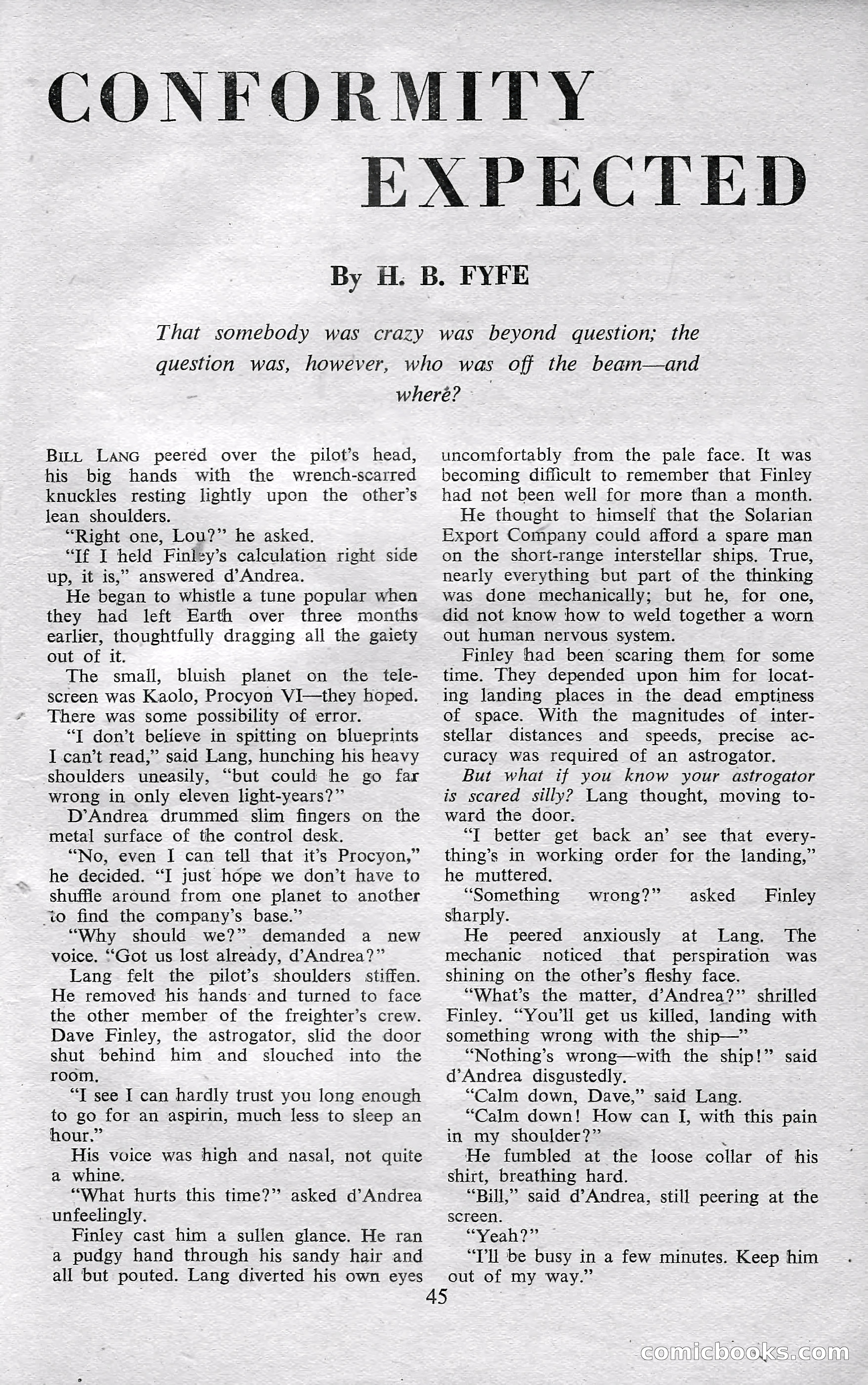 Astounding Science Fiction, October 1950 — page 47 of 68