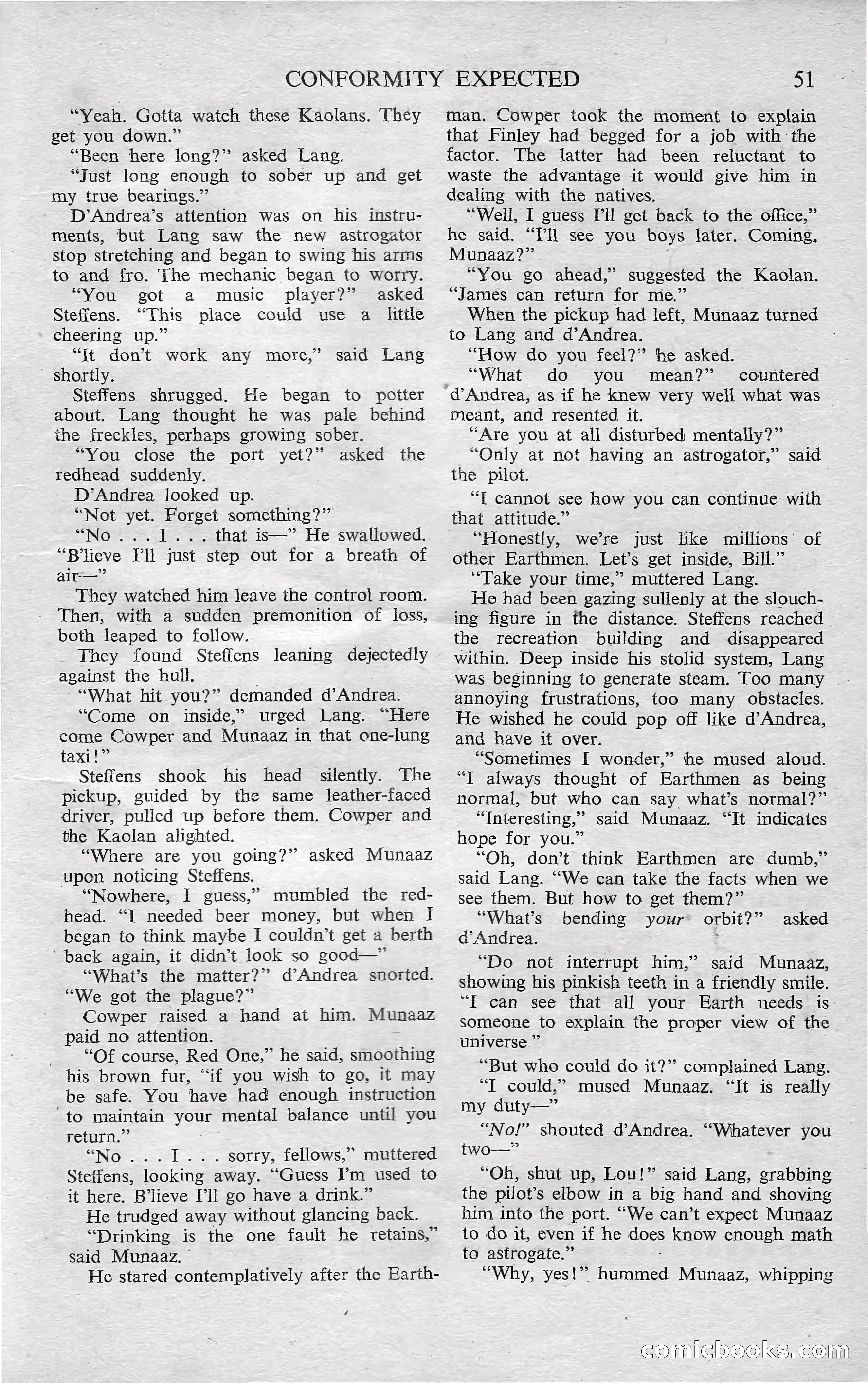 Astounding Science Fiction, October 1950 — page 53 of 68