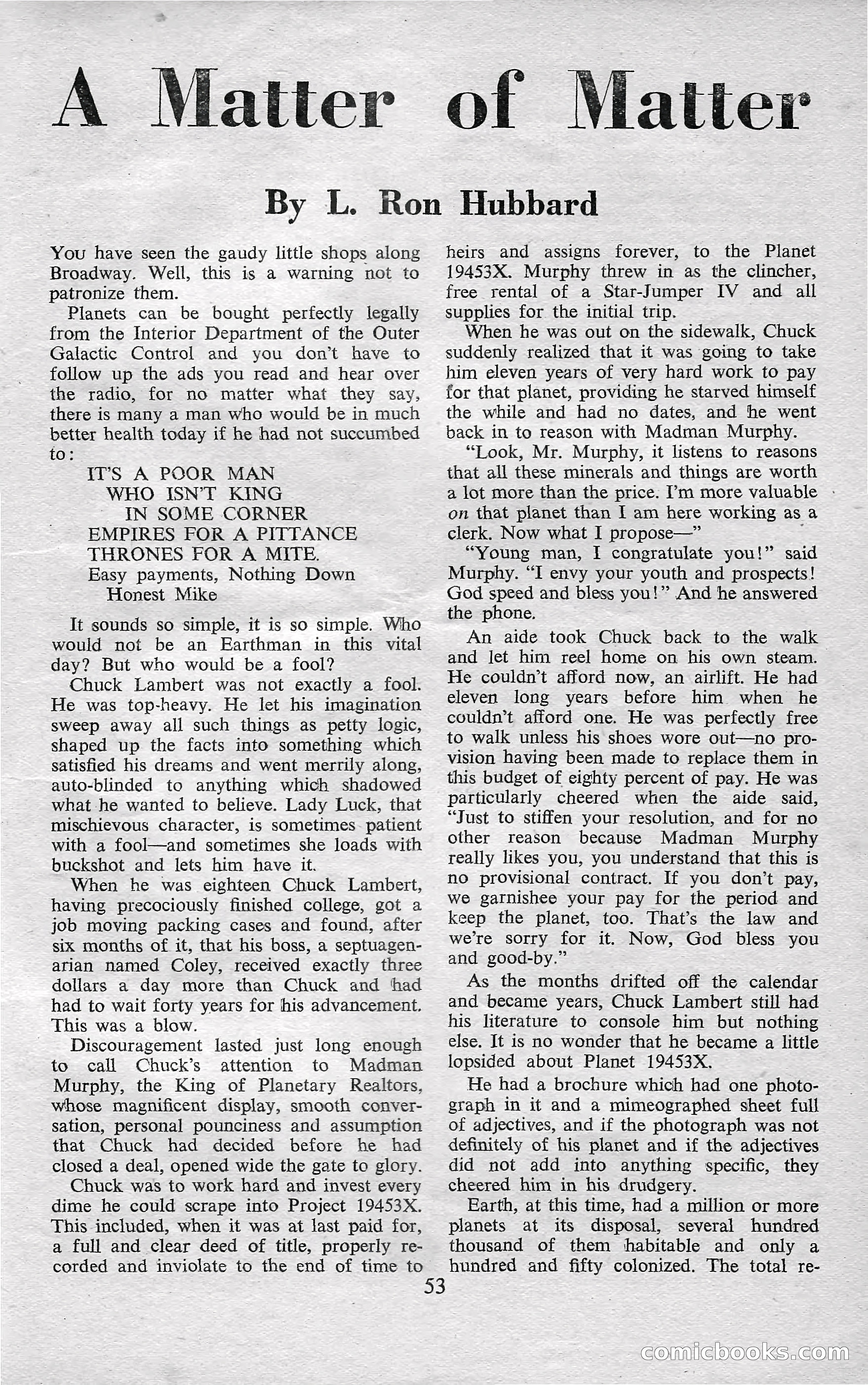 Astounding Science Fiction, October 1950 — page 55 of 68