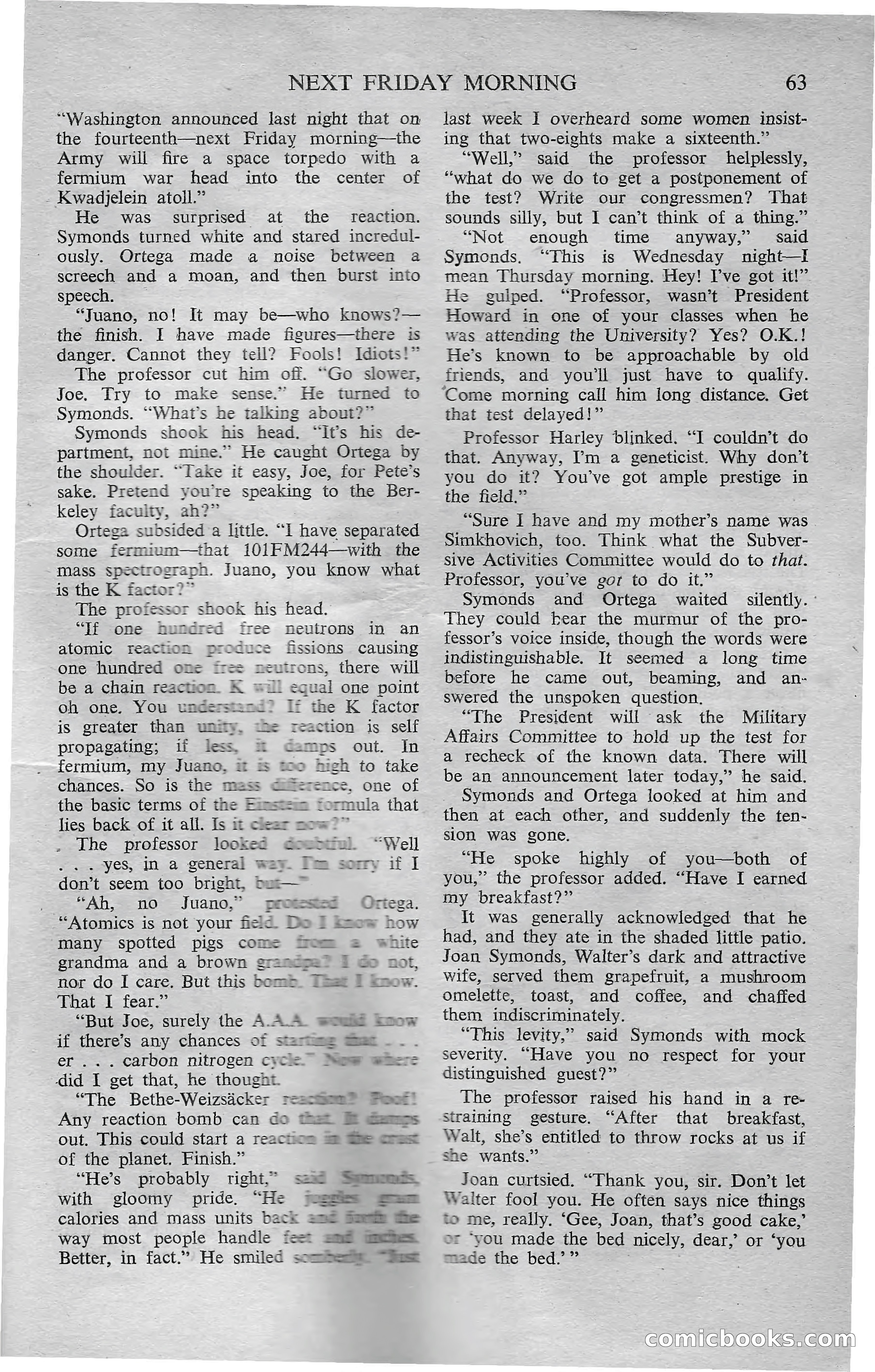 Astounding Science Fiction, October 1950 — page 65 of 68