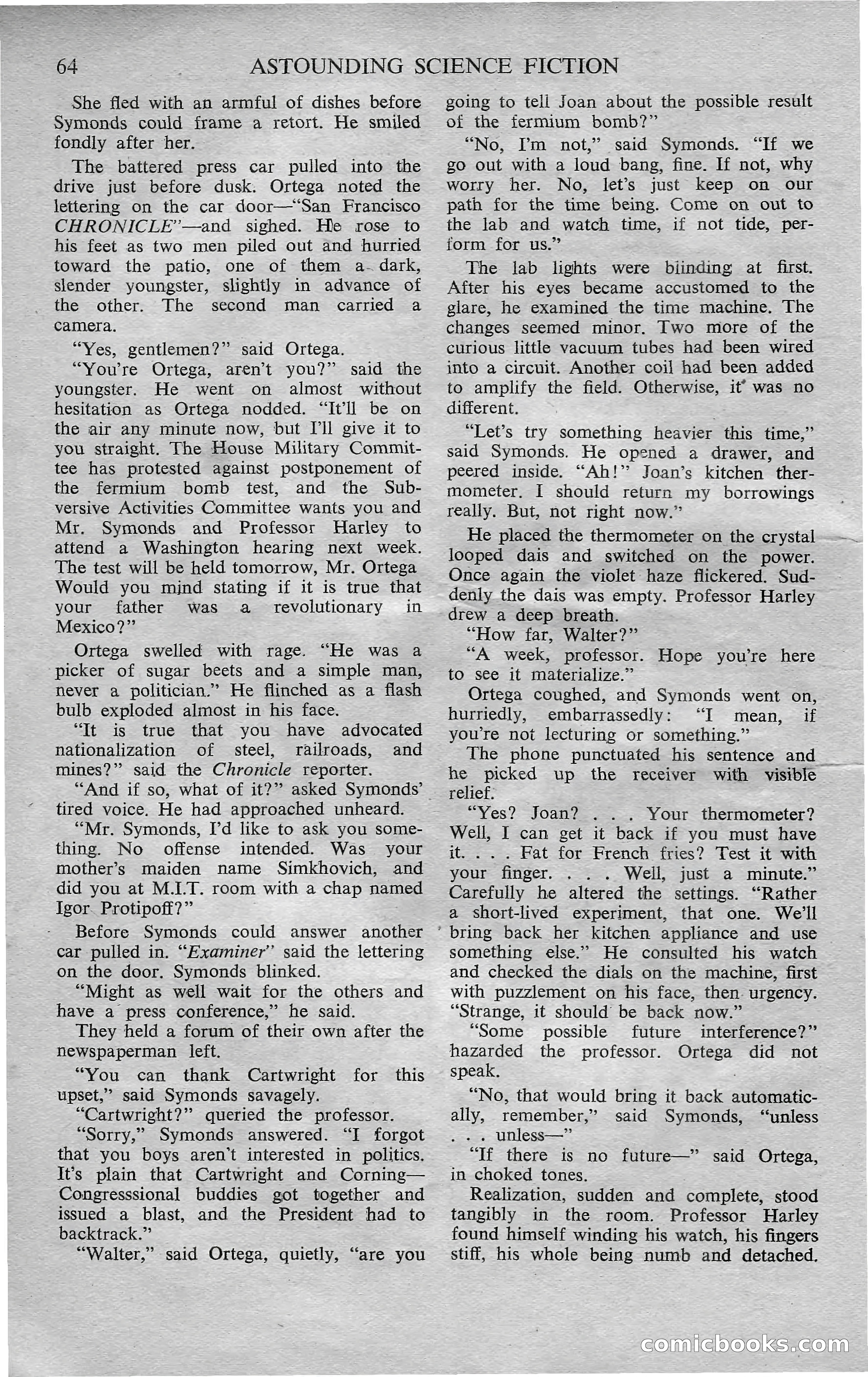 Astounding Science Fiction, October 1950 — page 66 of 68