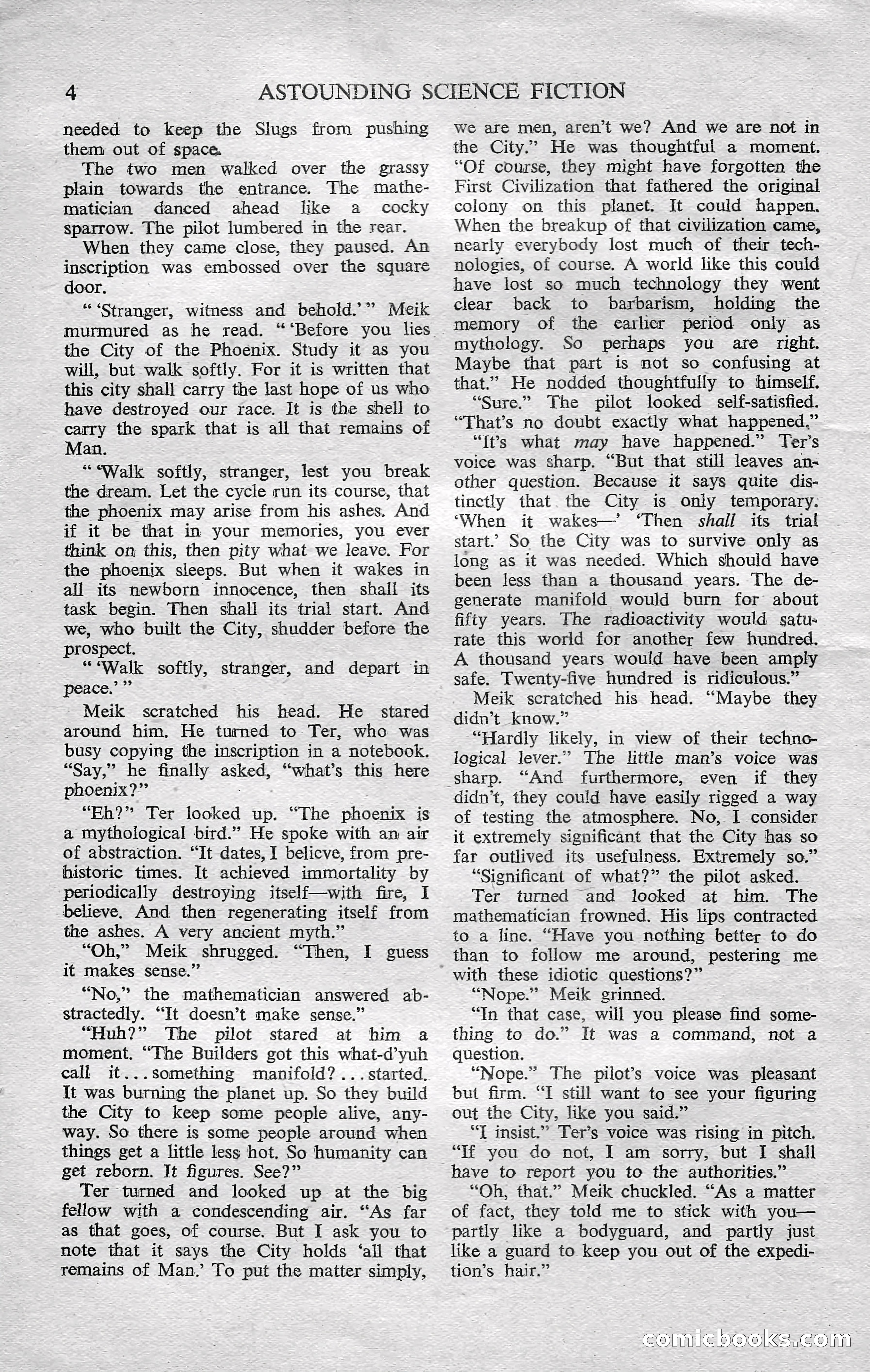 Astounding Science Fiction, February 1952 (British Edition) — page 6 of 68
