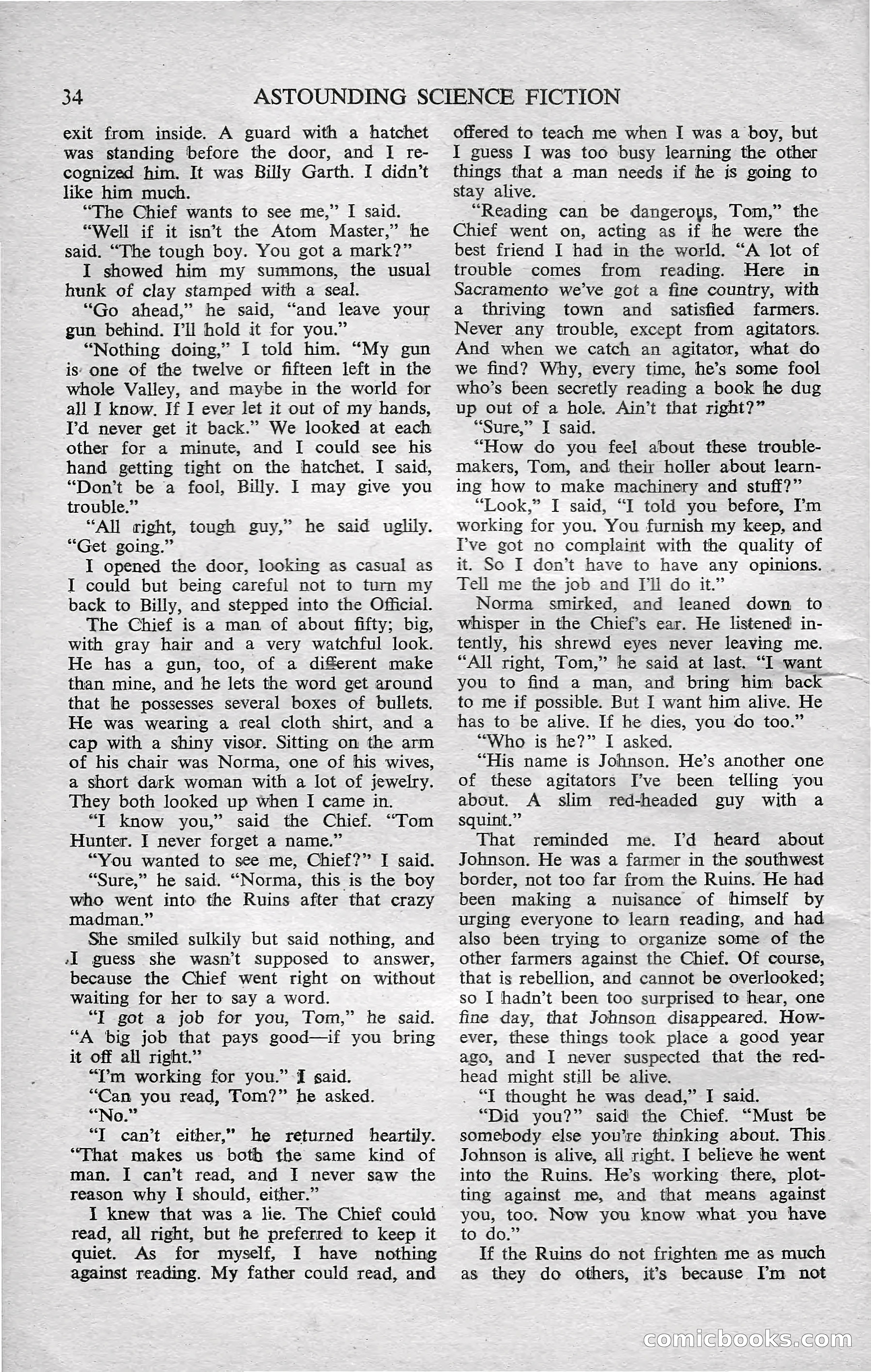 Astounding Science Fiction, February 1952 (British Edition) — page 36 of 68