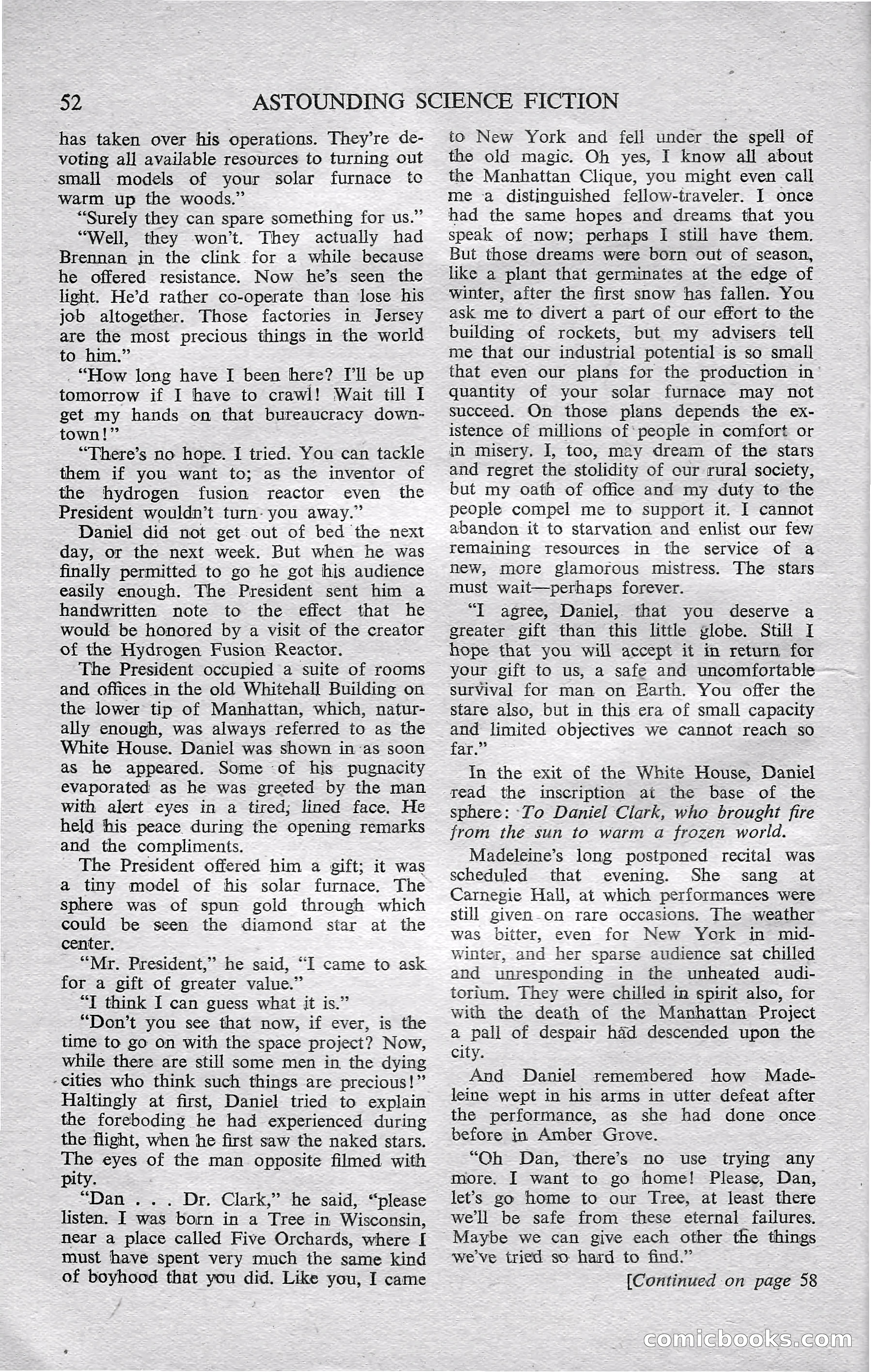 Astounding Science Fiction, February 1952 (British Edition) — page 54 of 68
