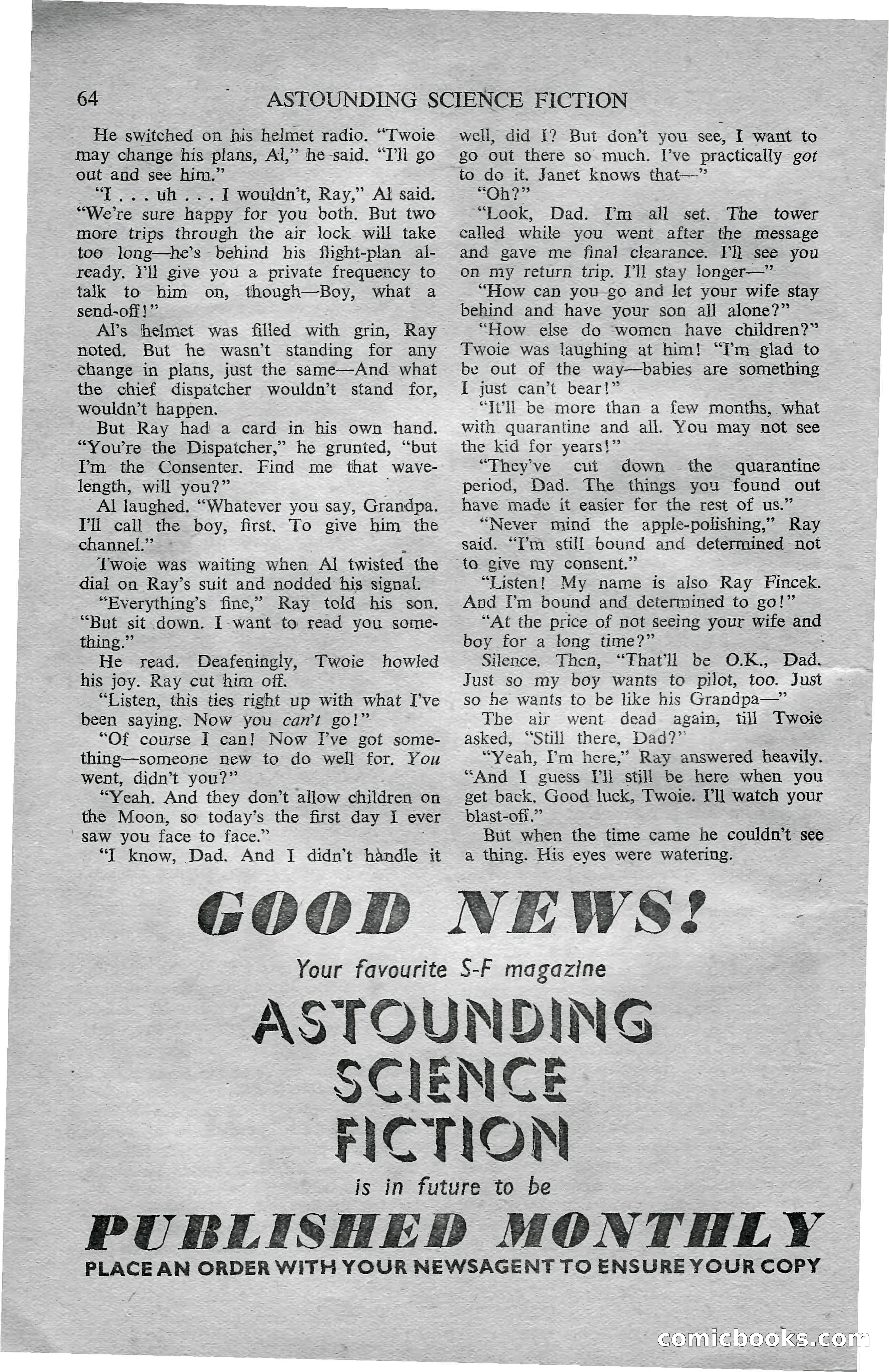 Astounding Science Fiction, February 1952 (British Edition) — page 66 of 68