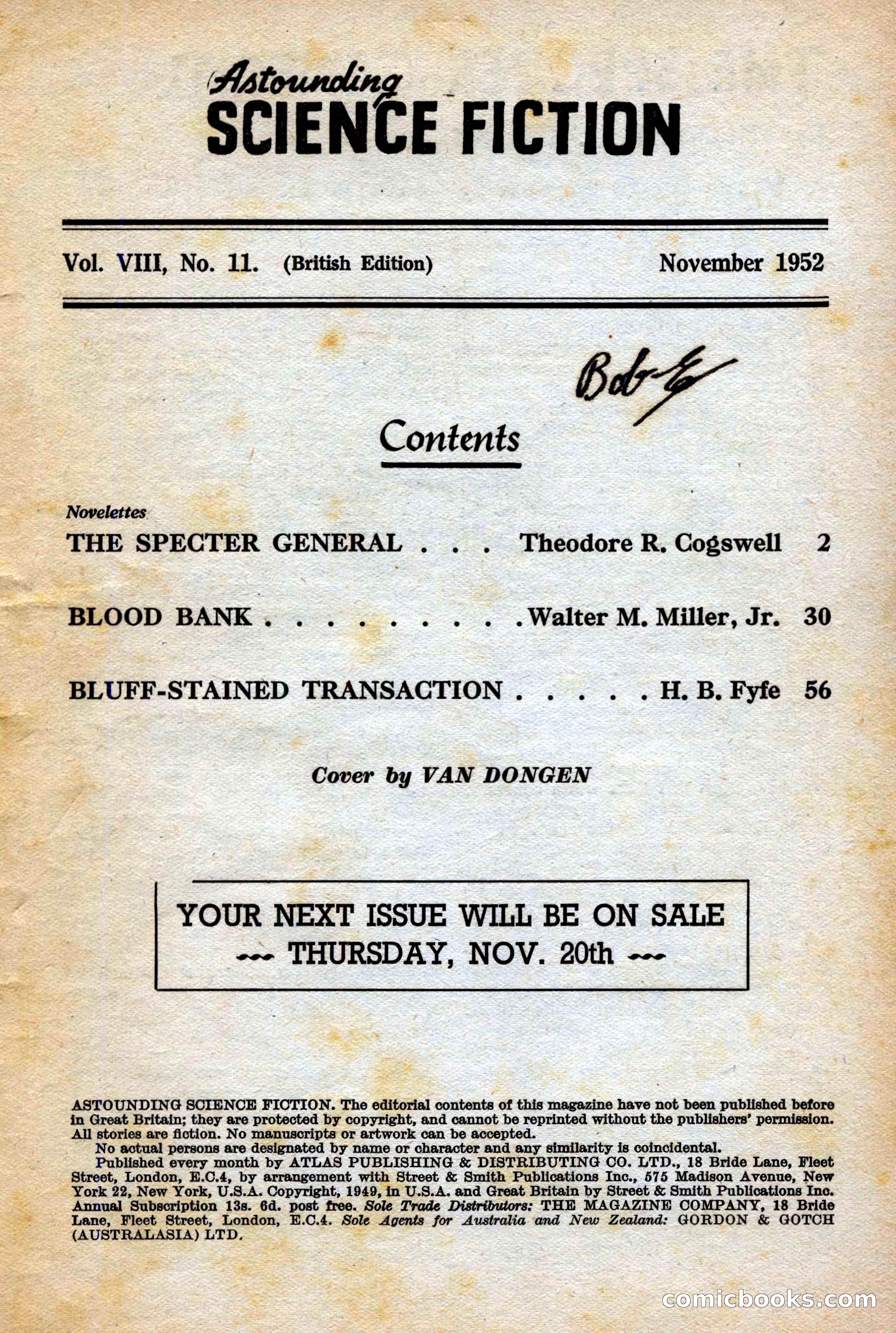 Astounding British Edition, Volume 8, No. 11 — page 3 of 68