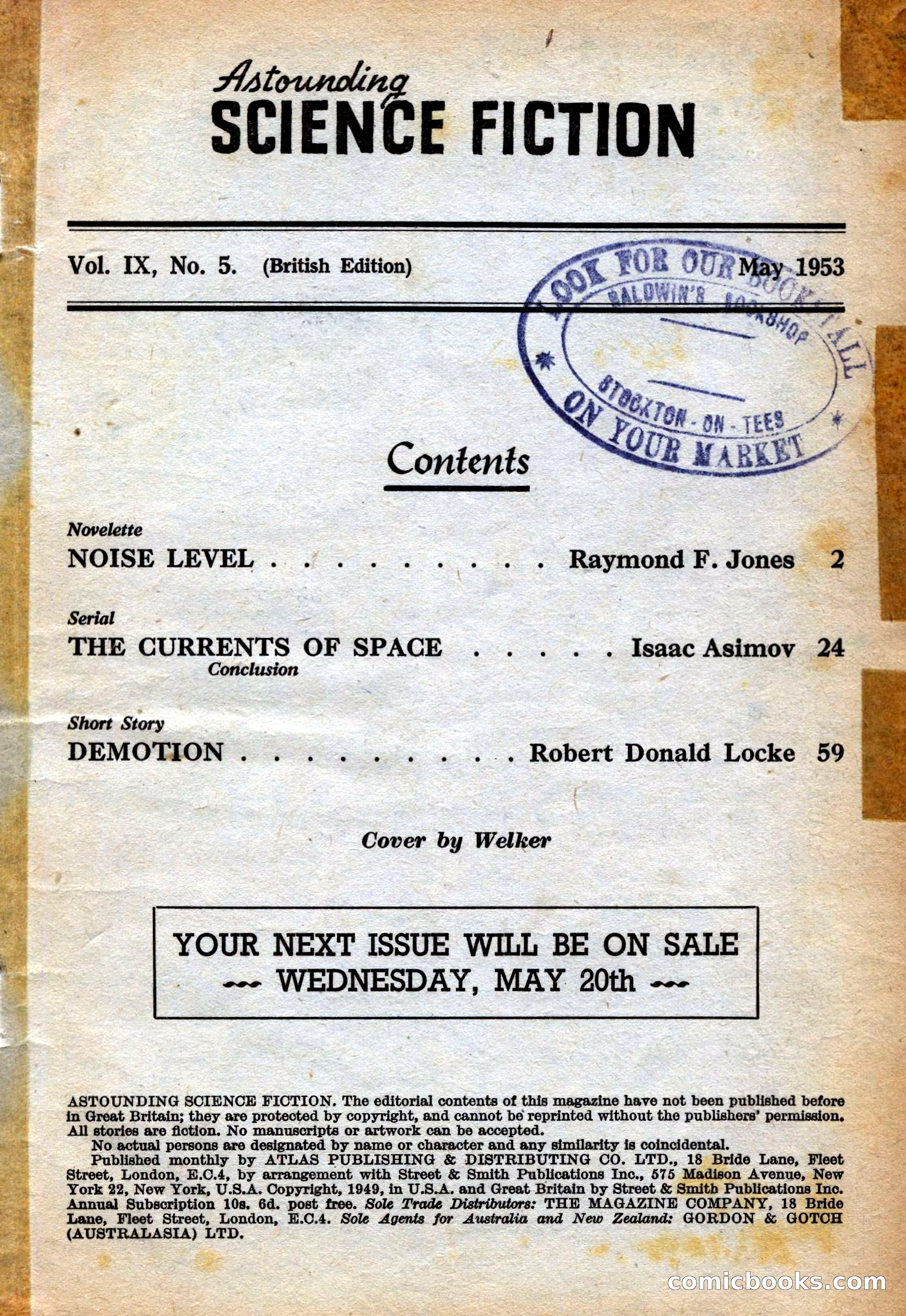Astounding British Edition, May 1953 — page 3 of 68