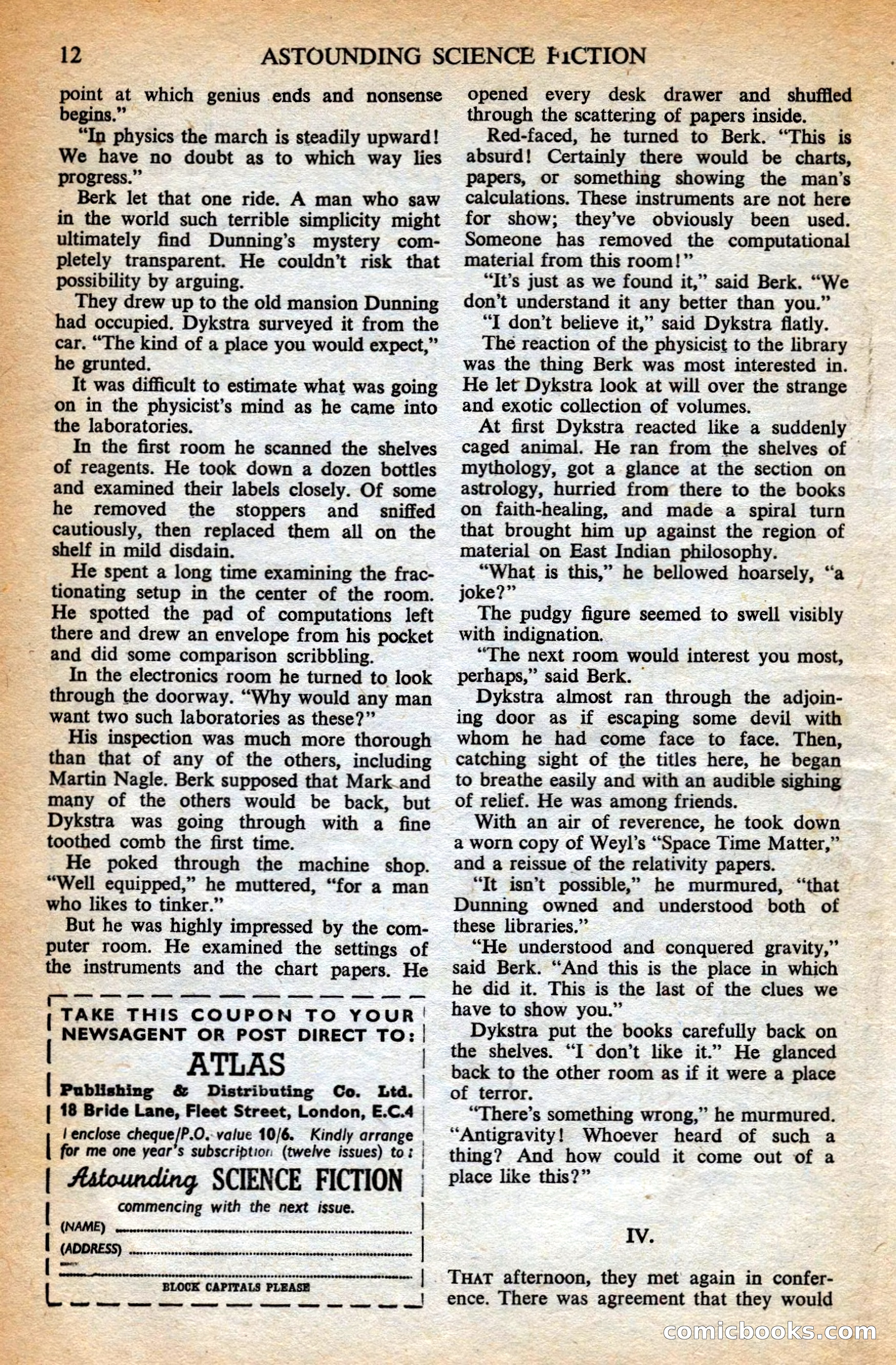Astounding British Edition, May 1953 — page 14 of 68