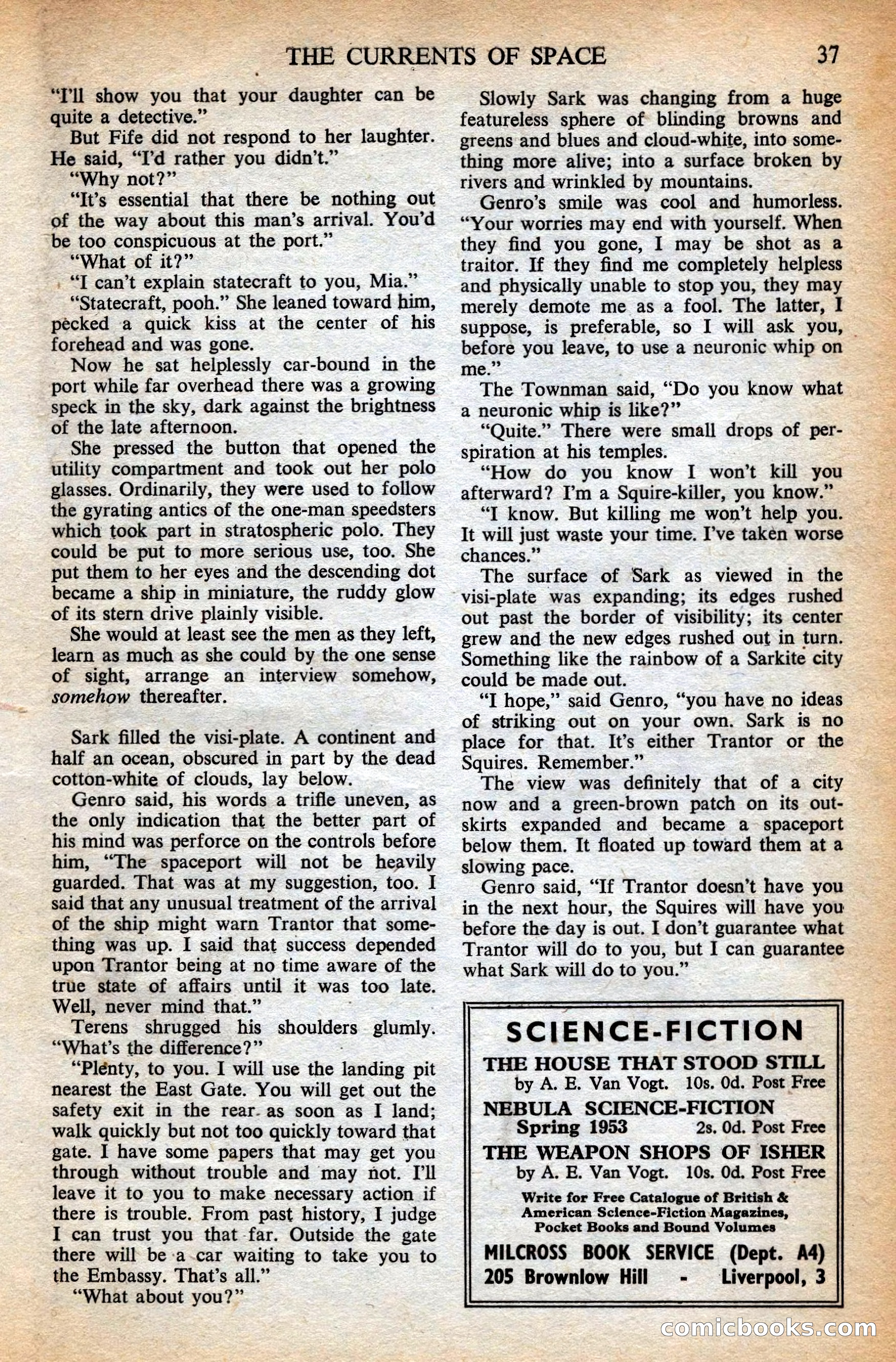 Astounding British Edition, May 1953 — page 39 of 68