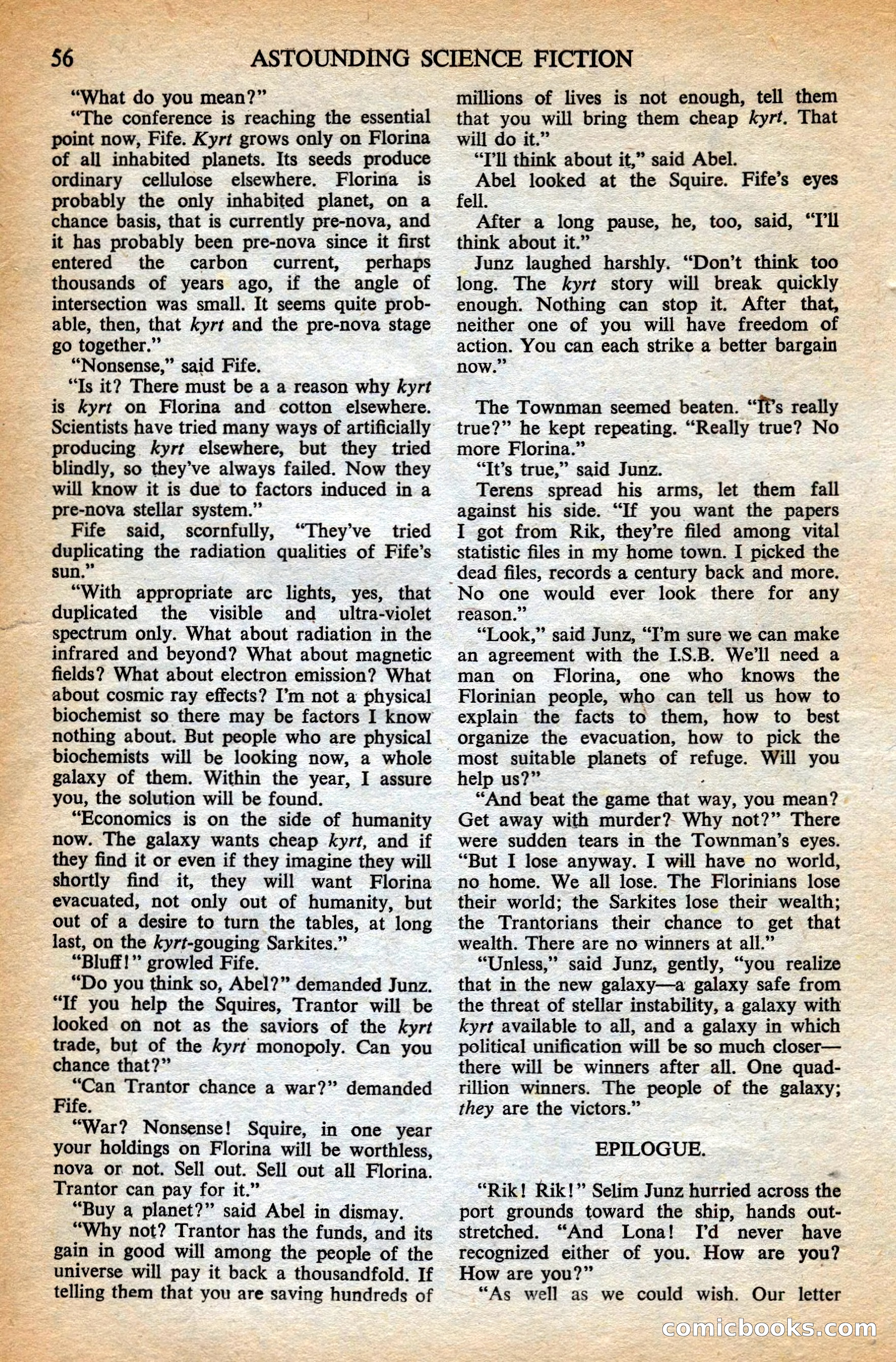 Astounding British Edition, May 1953 — page 58 of 68