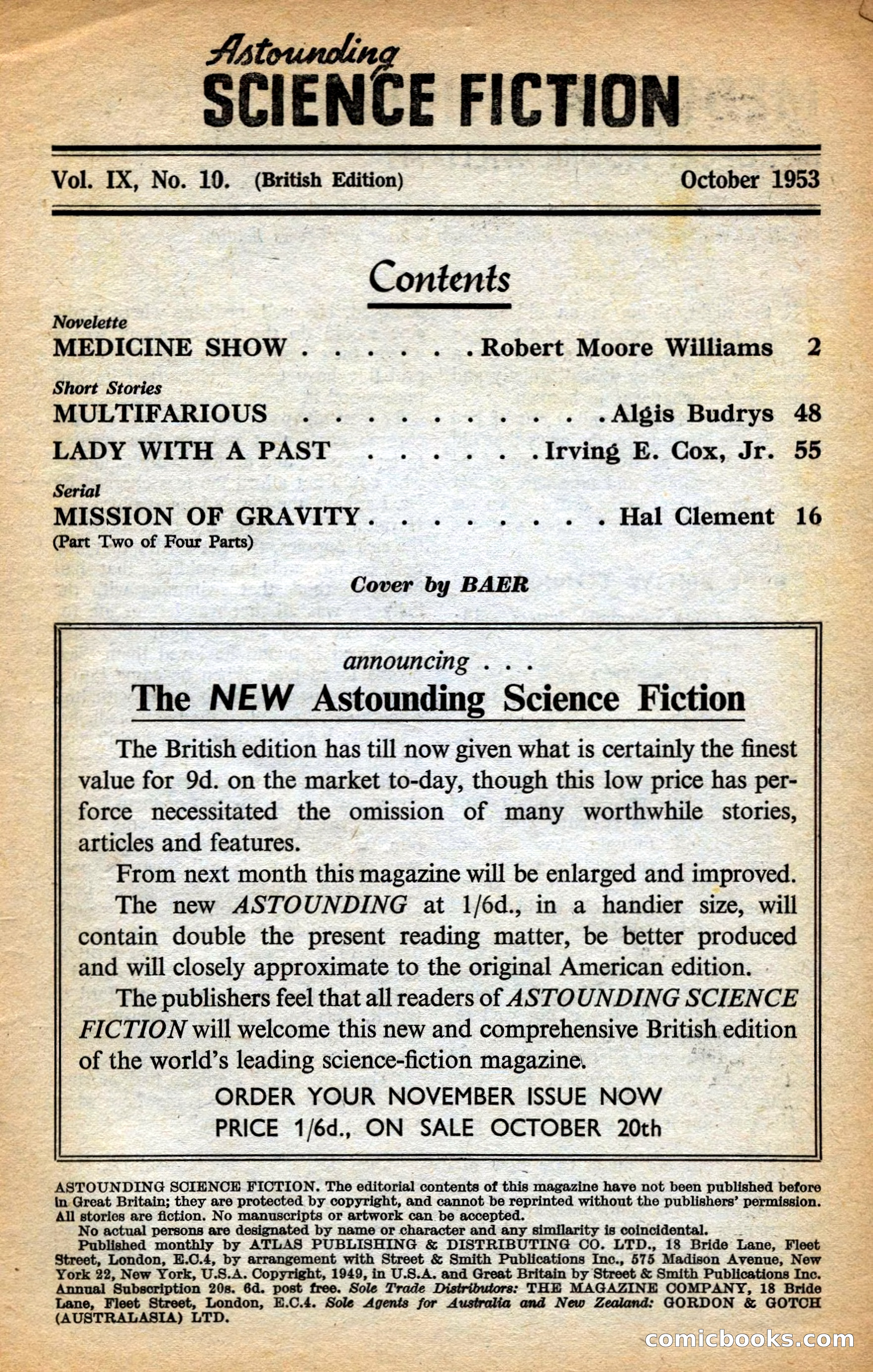 Astounding British Edition, Vol. 9, No. 10 — page 3 of 68