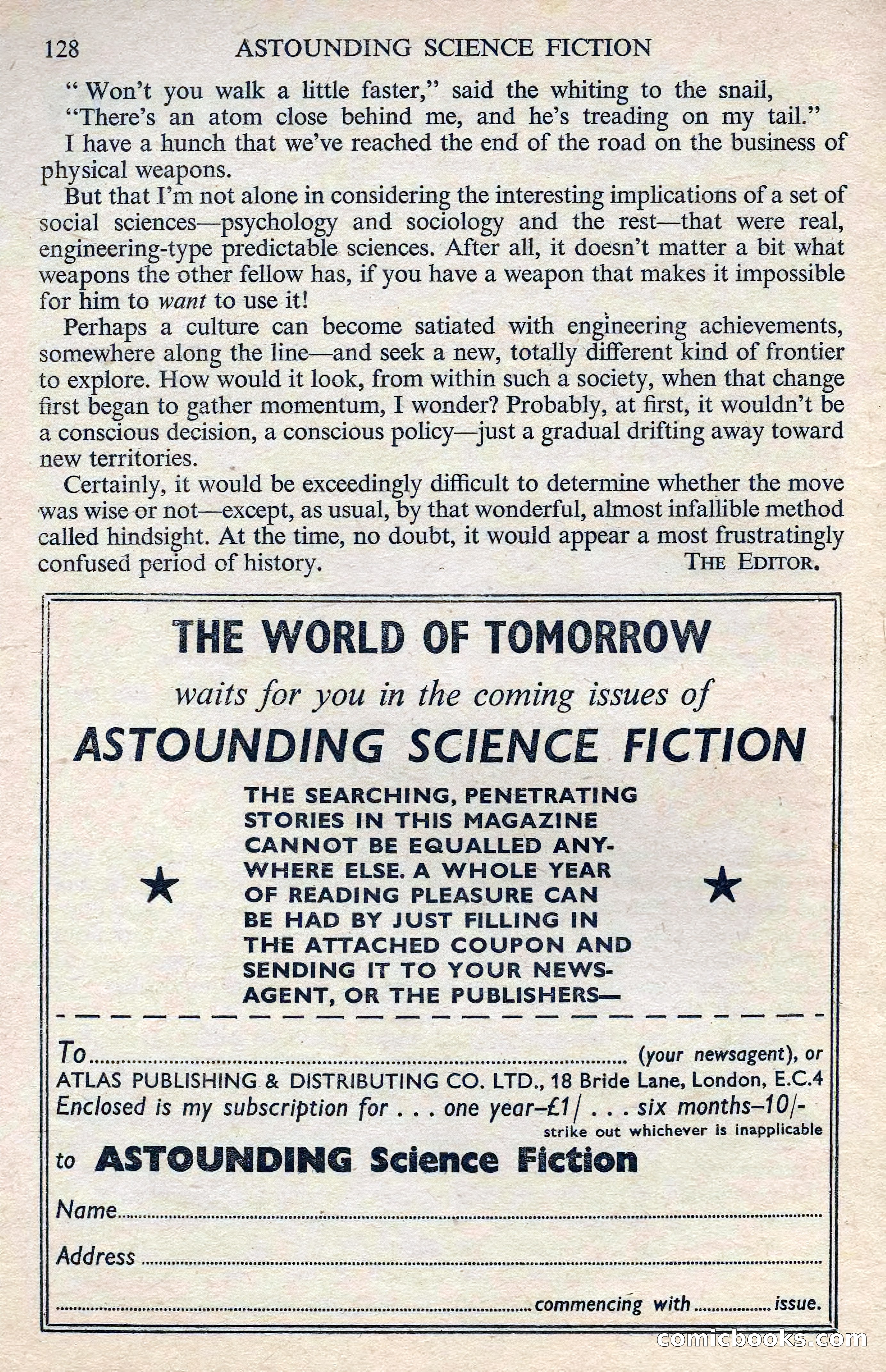 Astounding Science Fiction, August 1955 (British Edition) — page 130 of 133