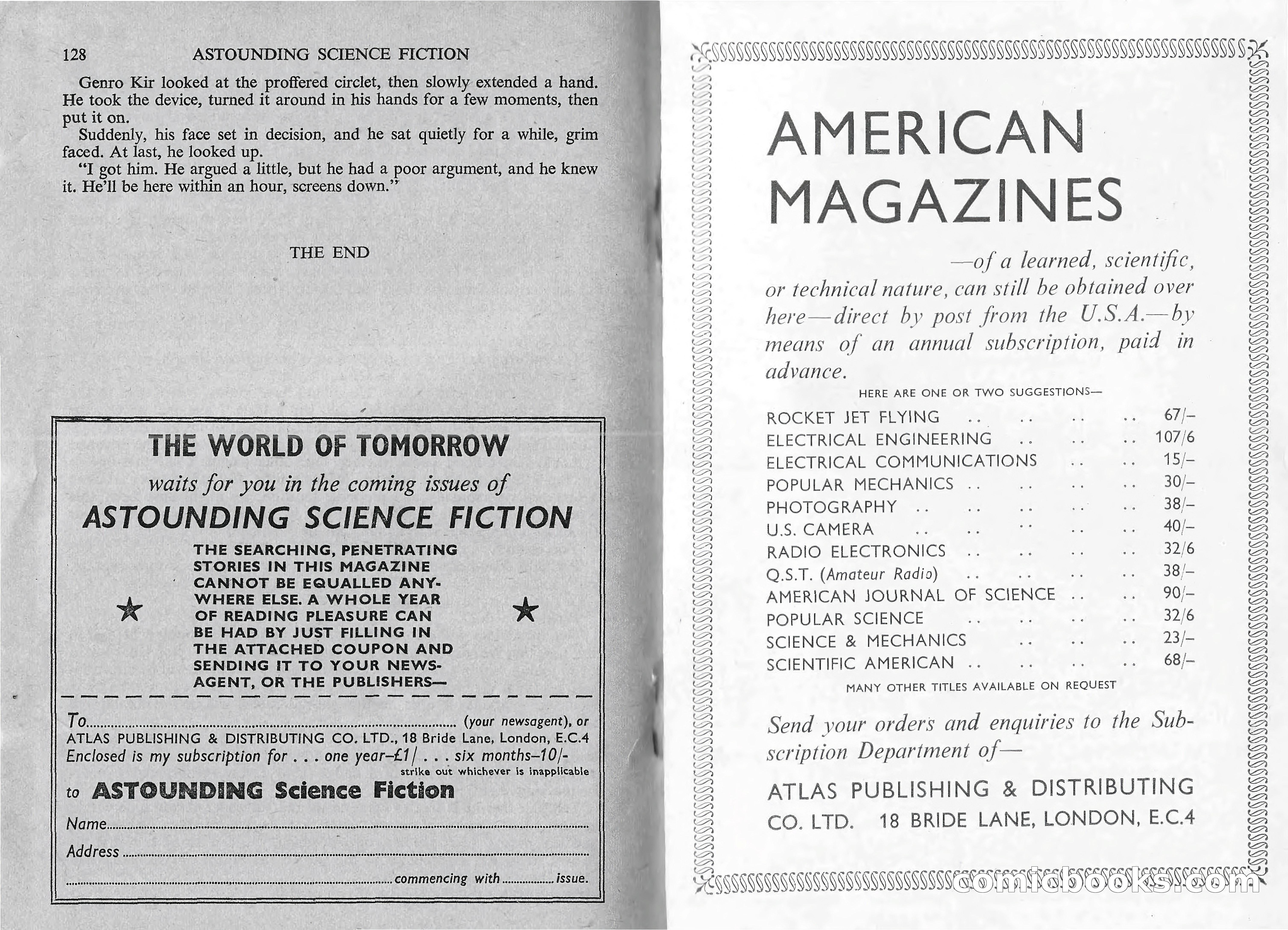 Astounding Science Fiction, British Edition — page 65 of 67