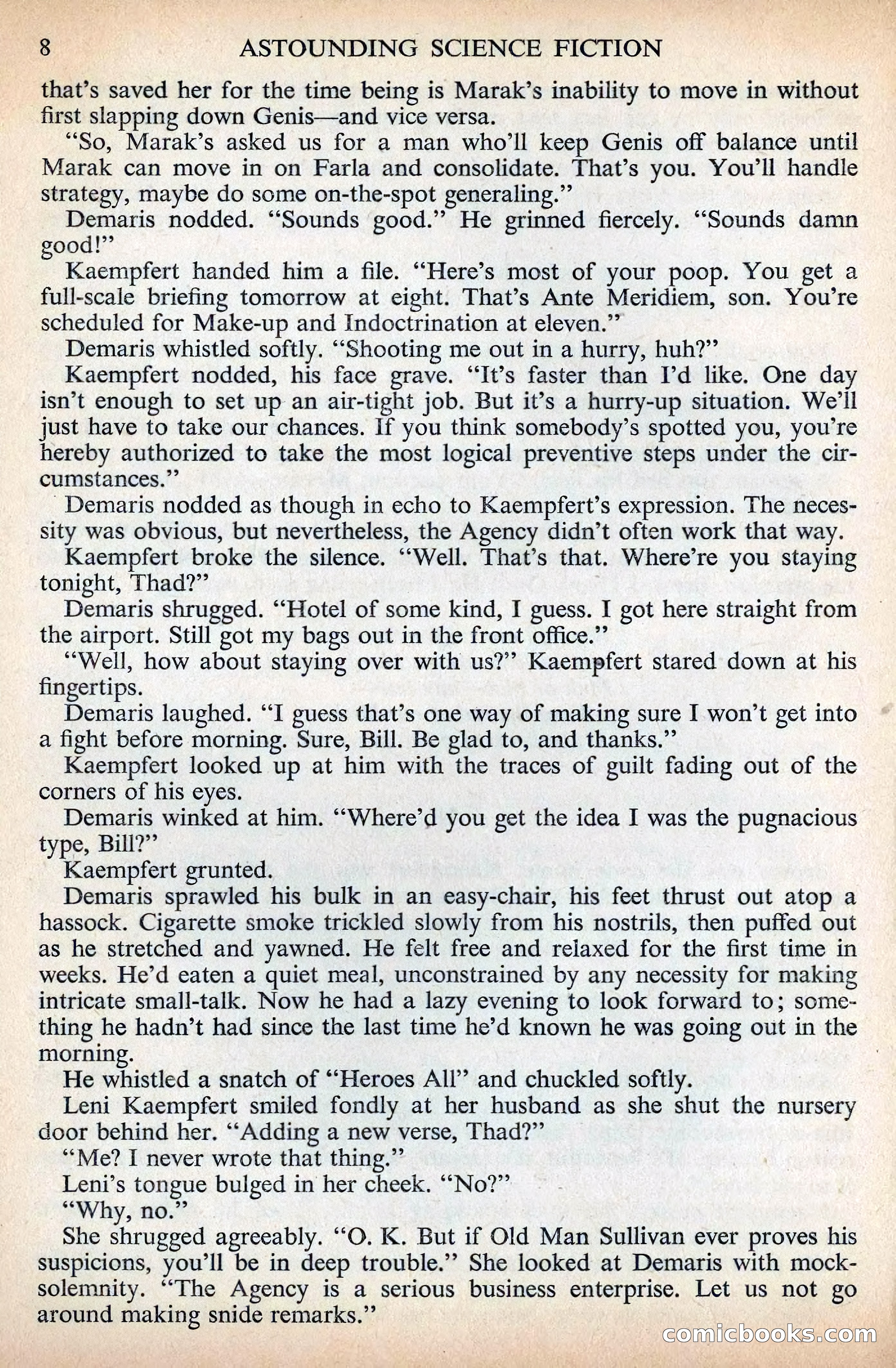 Astounding Science Fiction, British Edition, December 1955 — page 10 of 133