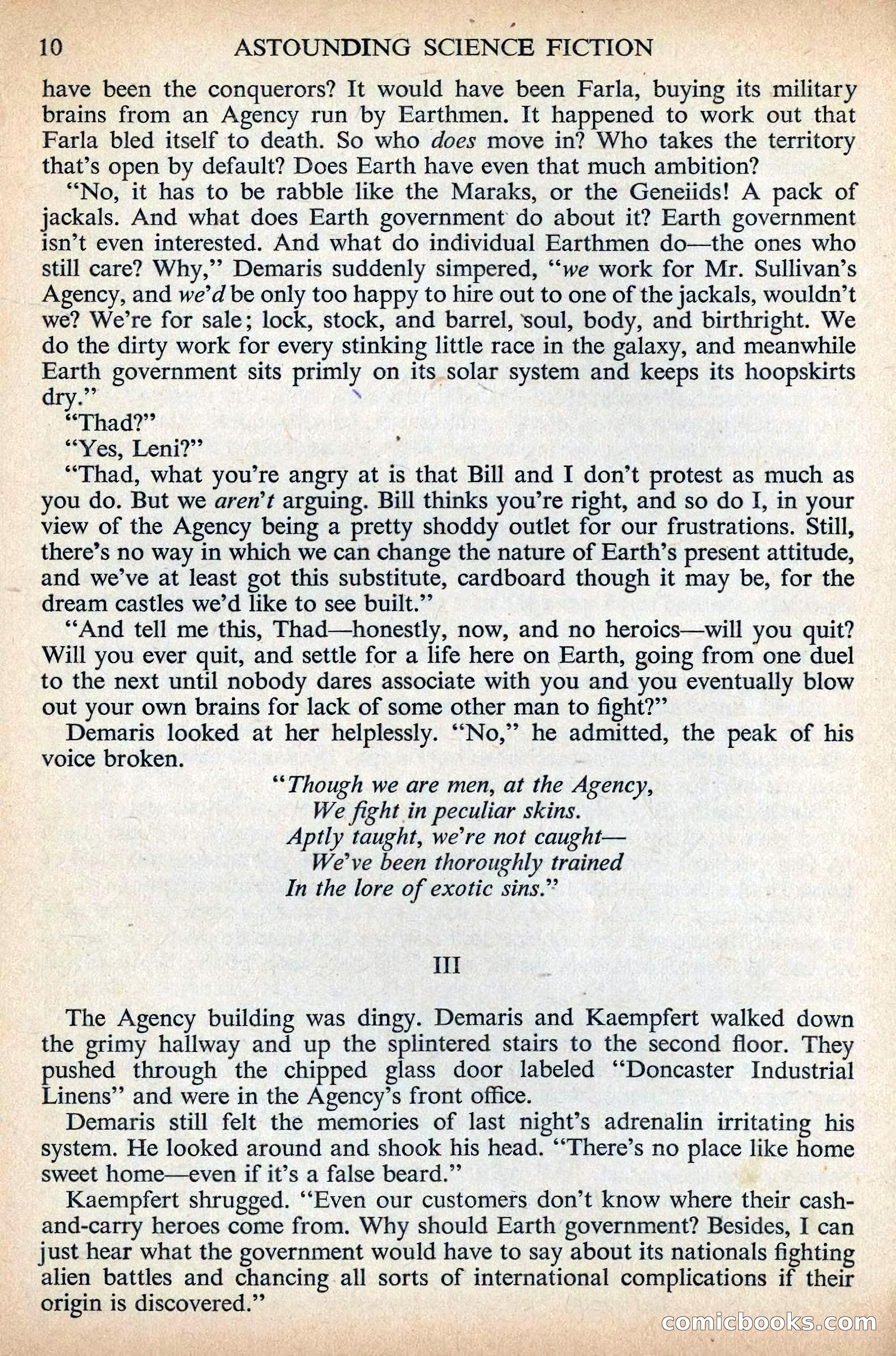 Astounding Science Fiction, British Edition, December 1955 — page 12 of 133
