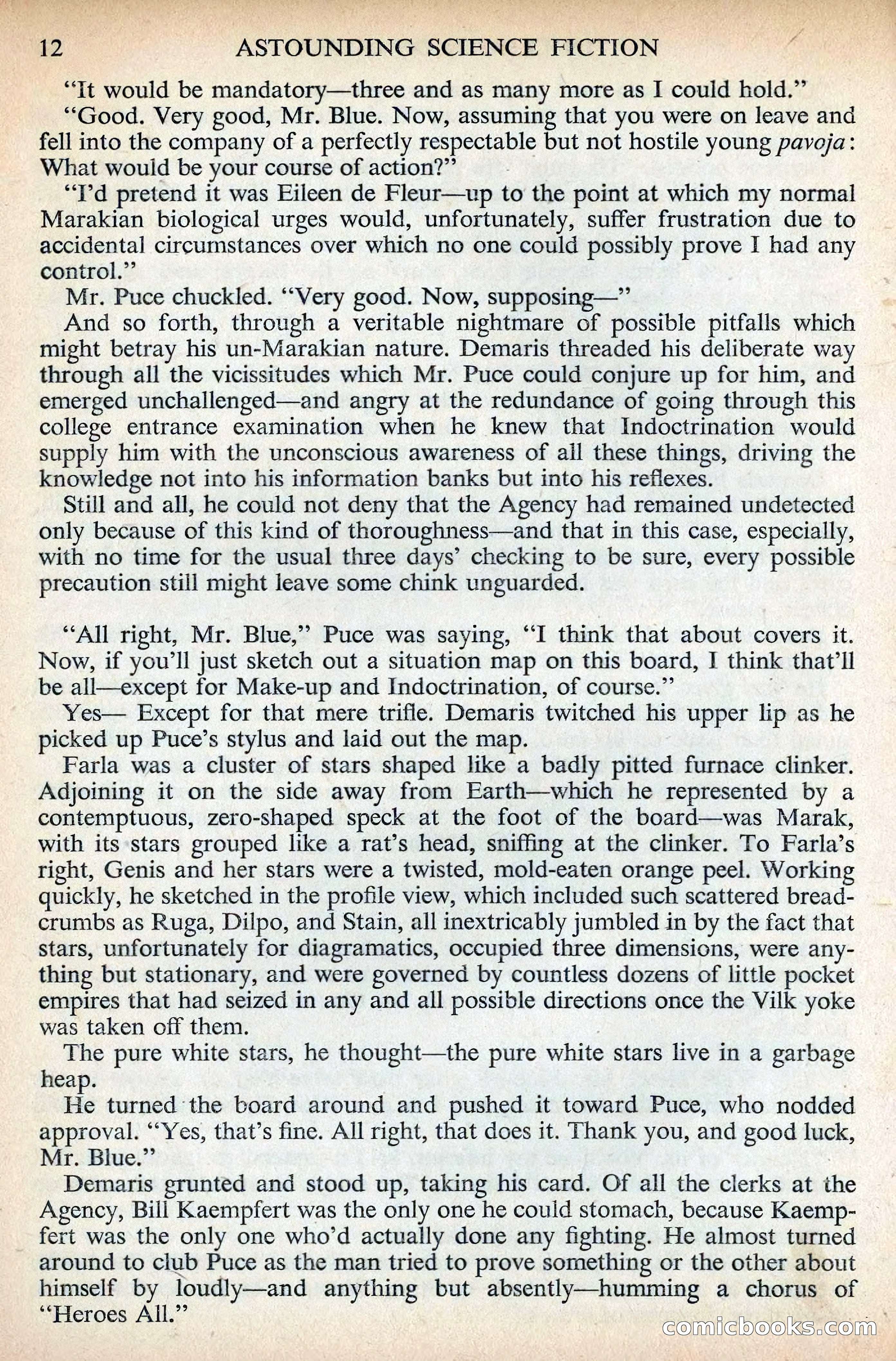 Astounding Science Fiction, British Edition, December 1955 — page 14 of 133
