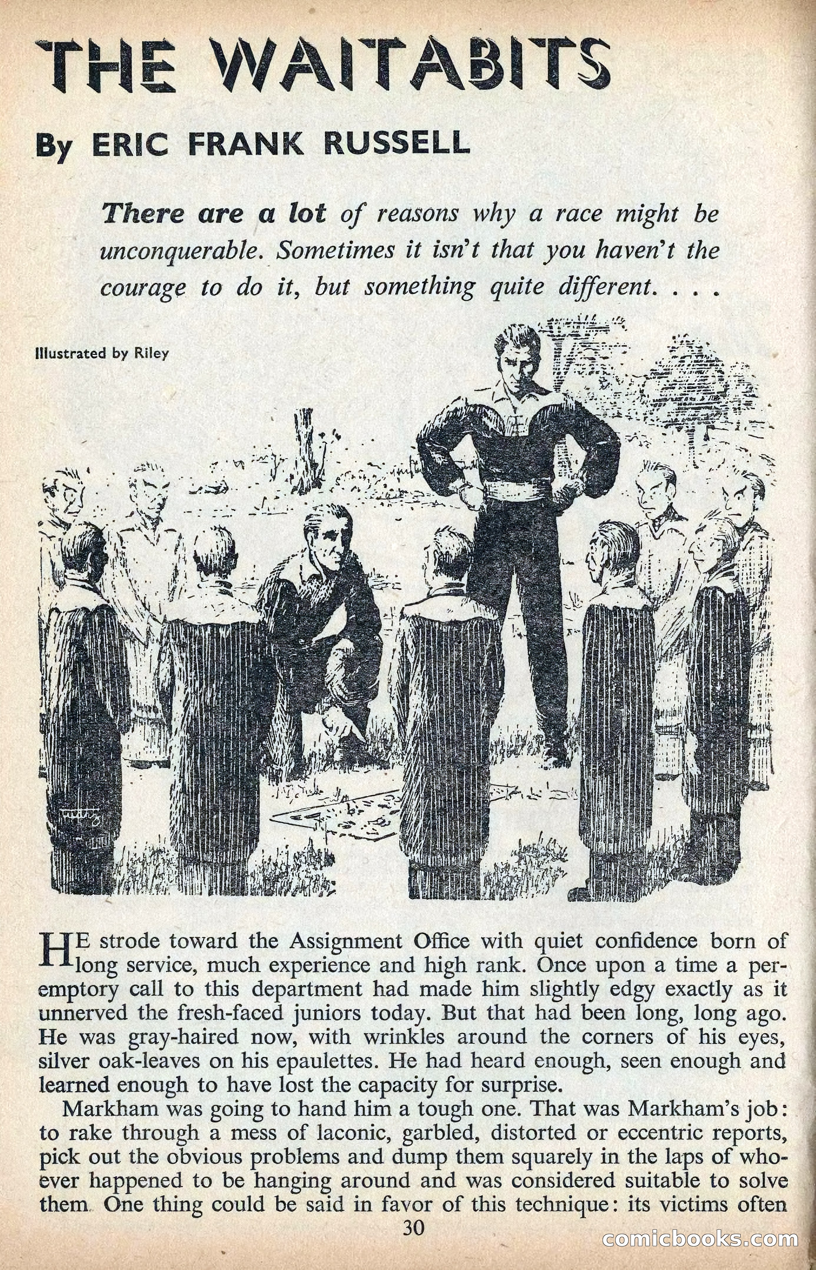 Astounding Science Fiction, British Edition, December 1955 — page 32 of 133