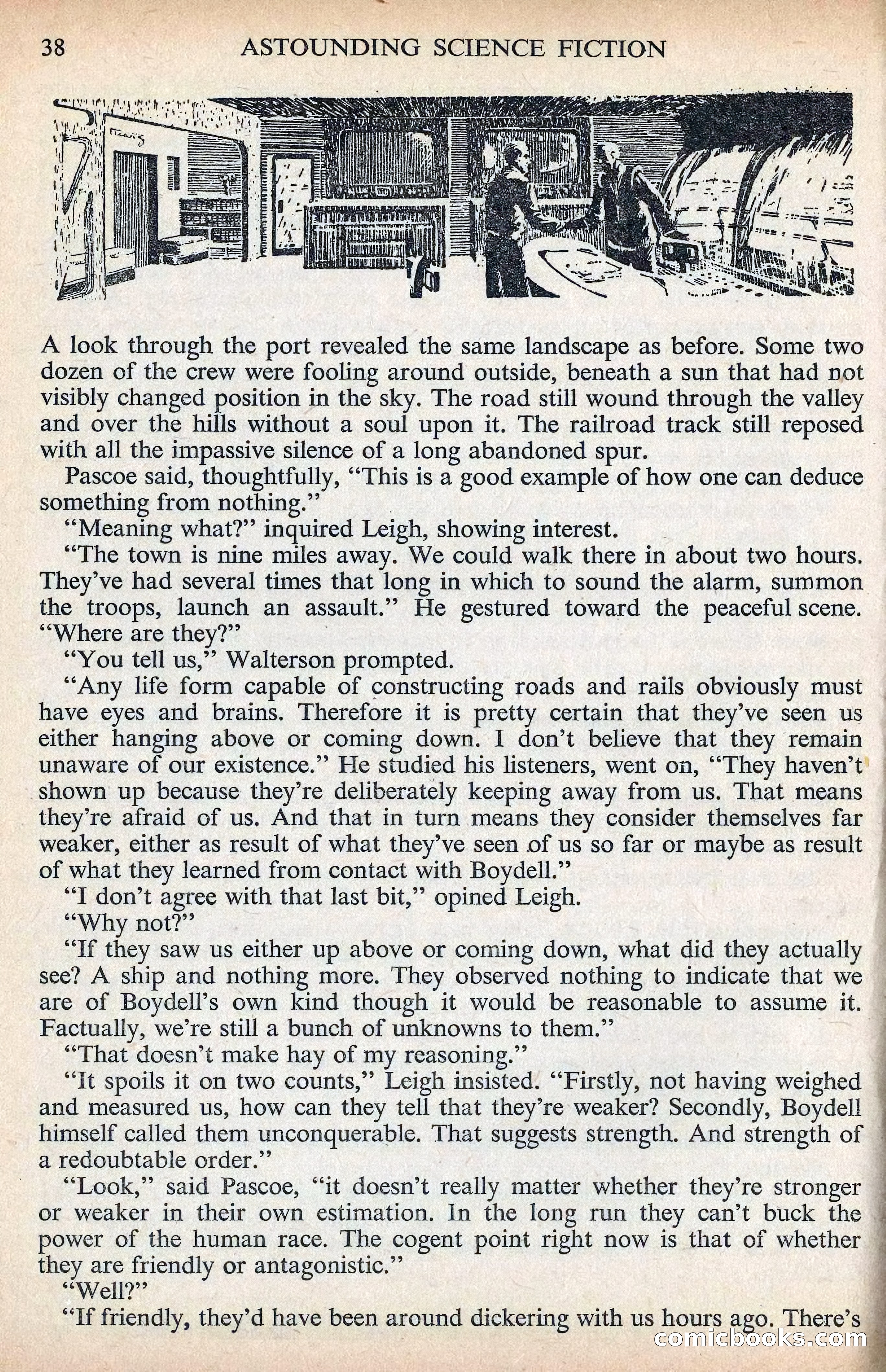 Astounding Science Fiction, British Edition, December 1955 — page 40 of 133