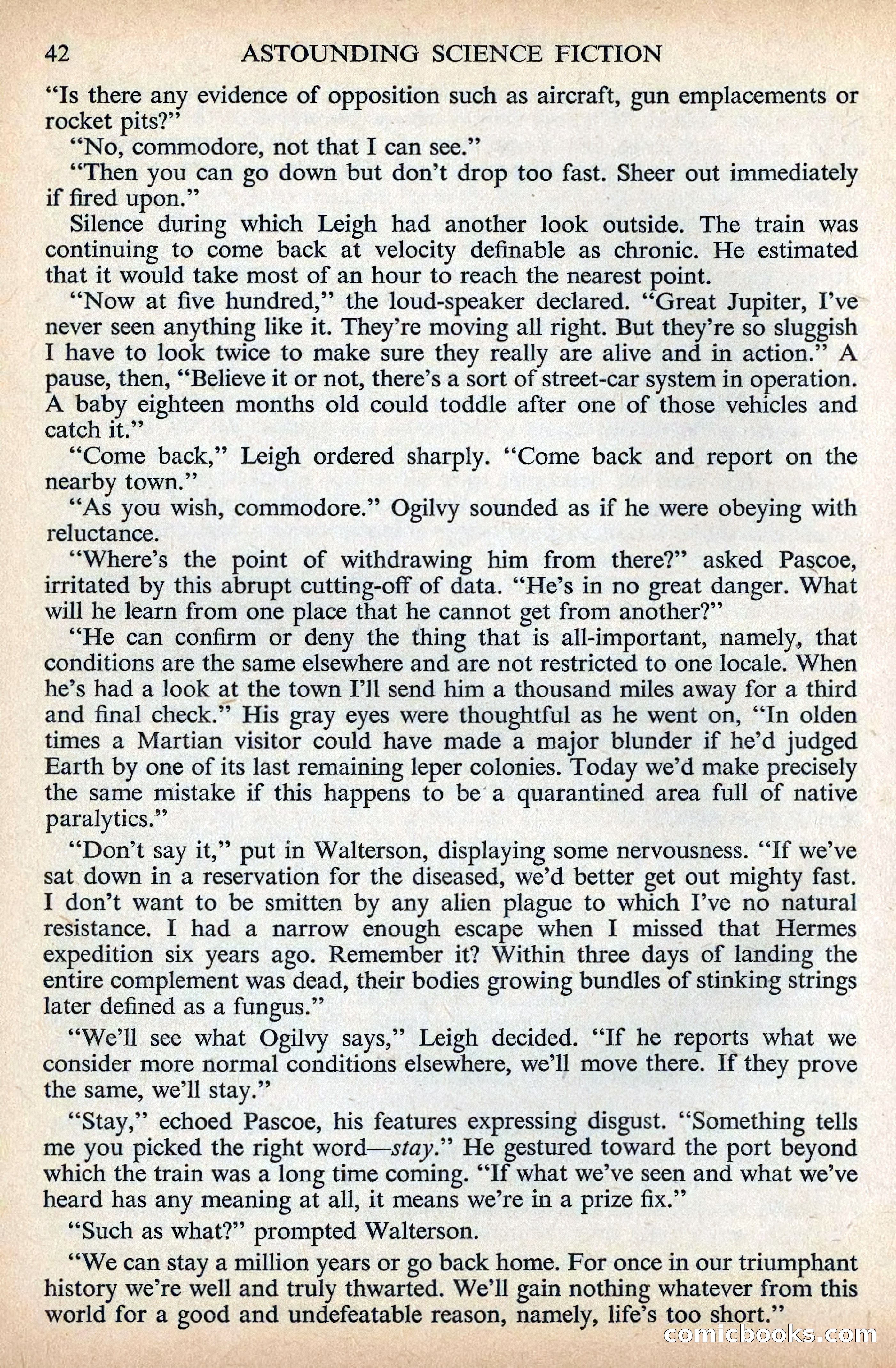 Astounding Science Fiction, British Edition, December 1955 — page 44 of 133