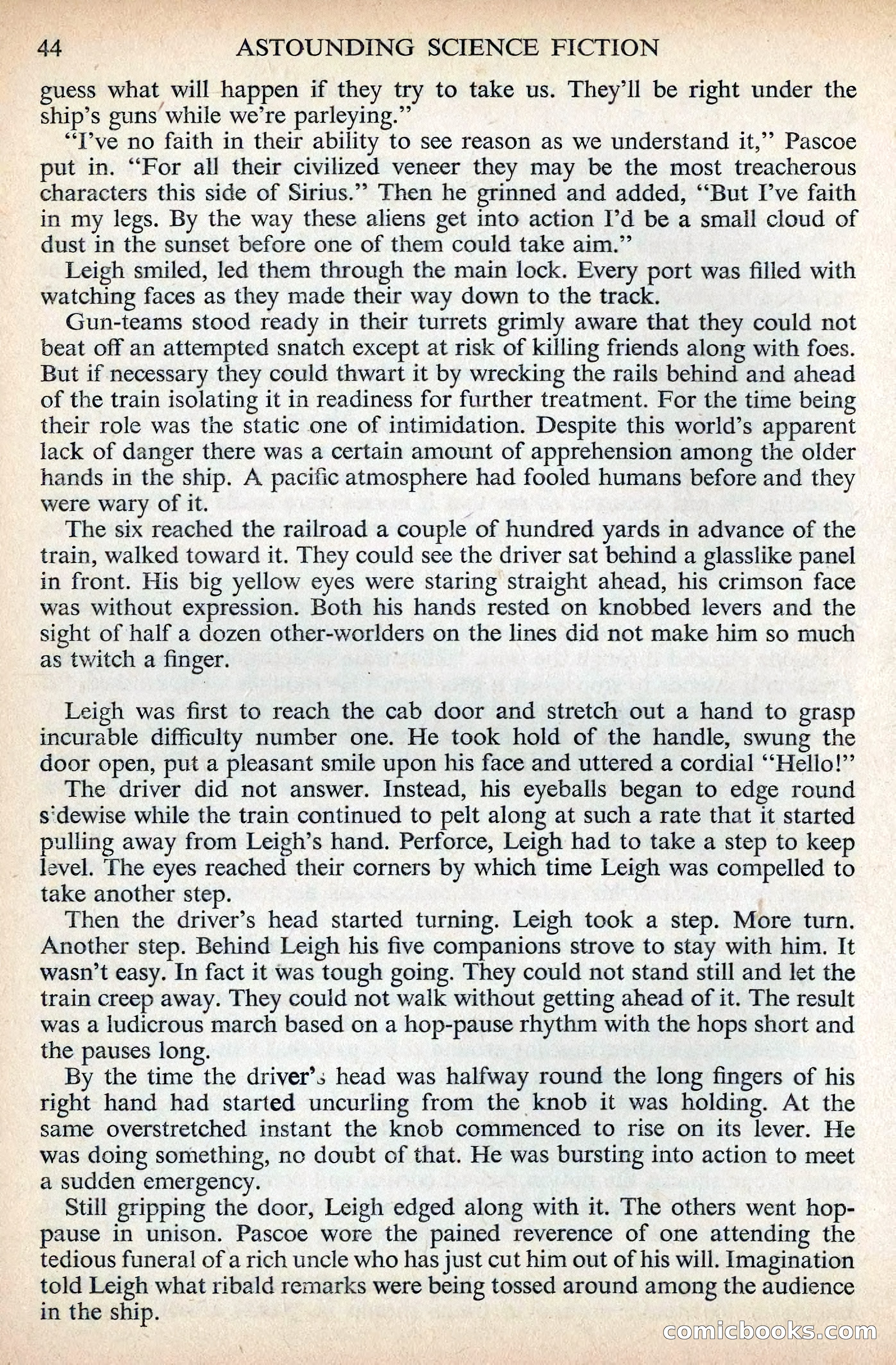 Astounding Science Fiction, British Edition, December 1955 — page 46 of 133