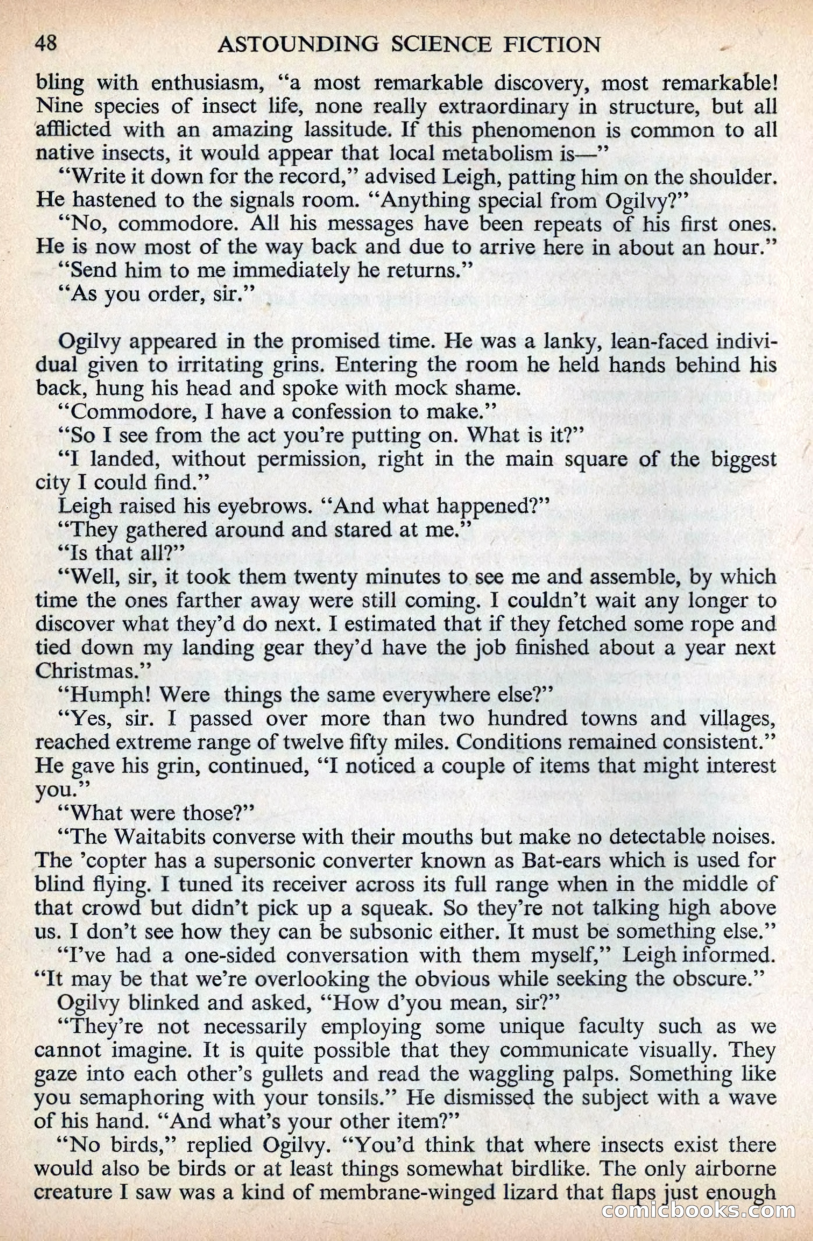 Astounding Science Fiction, British Edition, December 1955 — page 50 of 133