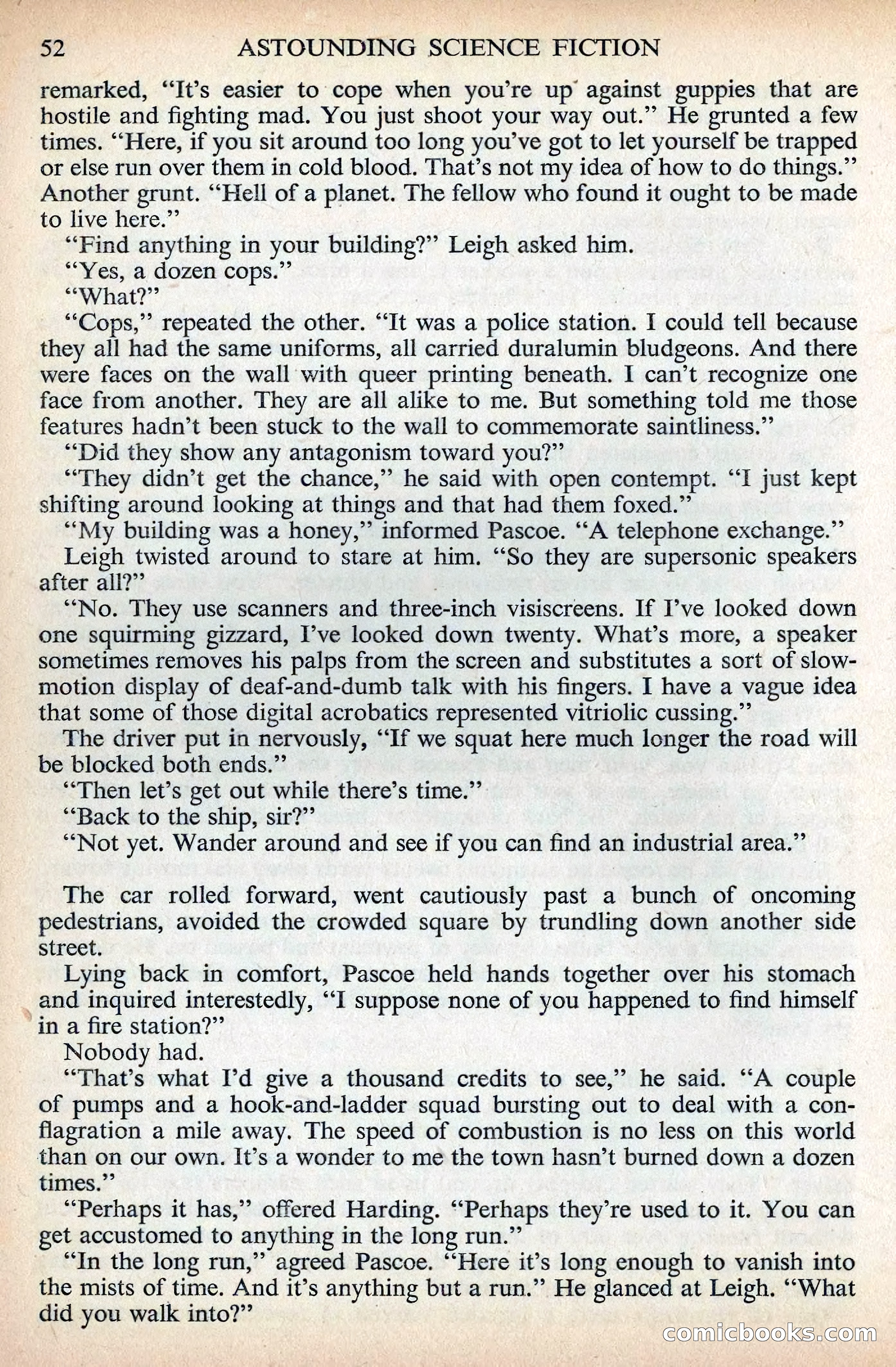 Astounding Science Fiction, British Edition, December 1955 — page 54 of 133