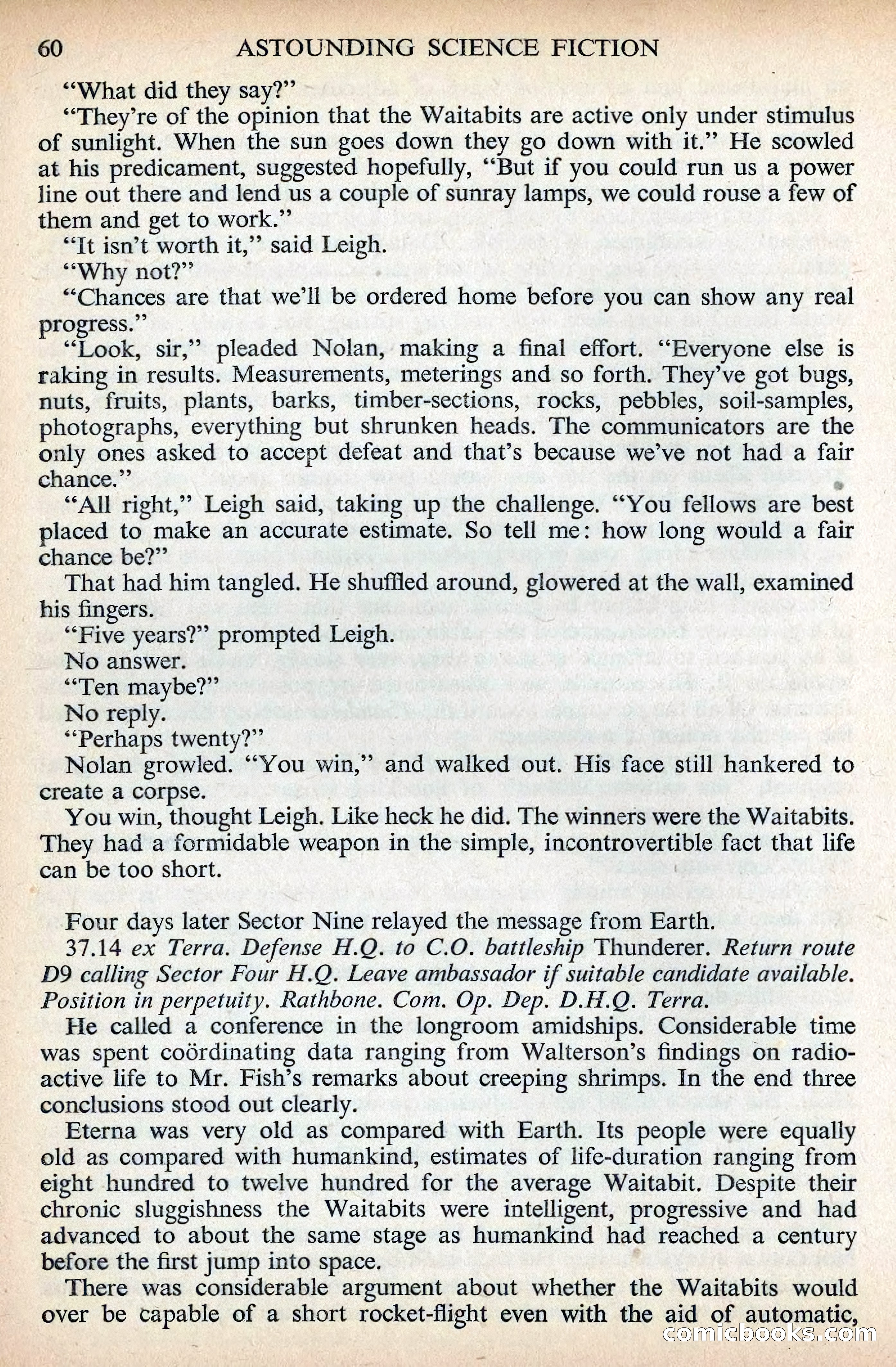 Astounding Science Fiction, British Edition, December 1955 — page 62 of 133